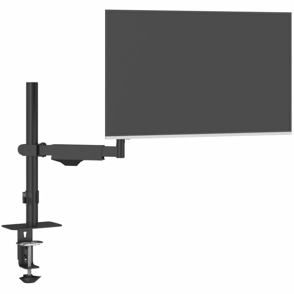 Braccio singolo per monitor da 27 pollici, molla a gas, portata 10 kg, regolabile in altezza, VESA 75 x 75, 100 x 100, nero