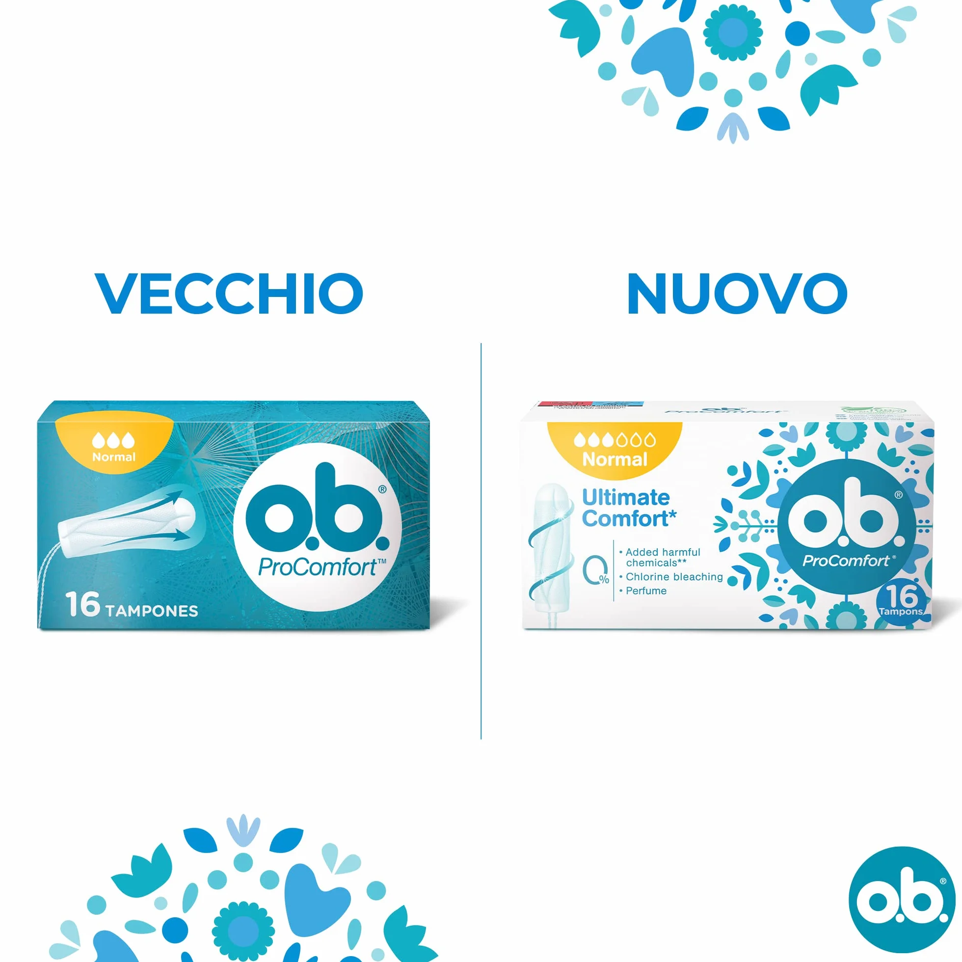 o.b. Assorbenti Interni ProComfort Normal, 16 sztuk