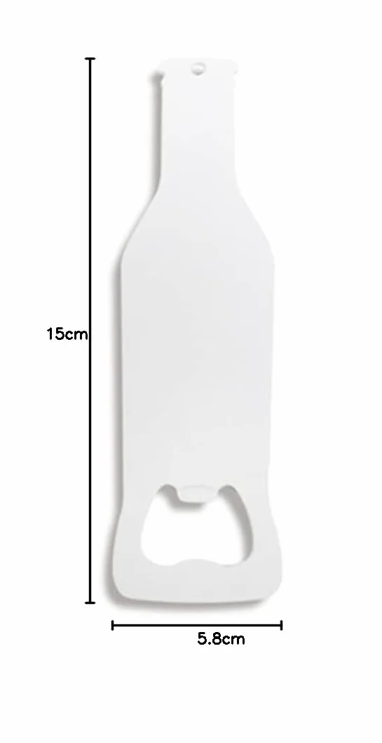 Apribottiglie in acciaio inox vuoto sublimazione - bianco 6pcs
