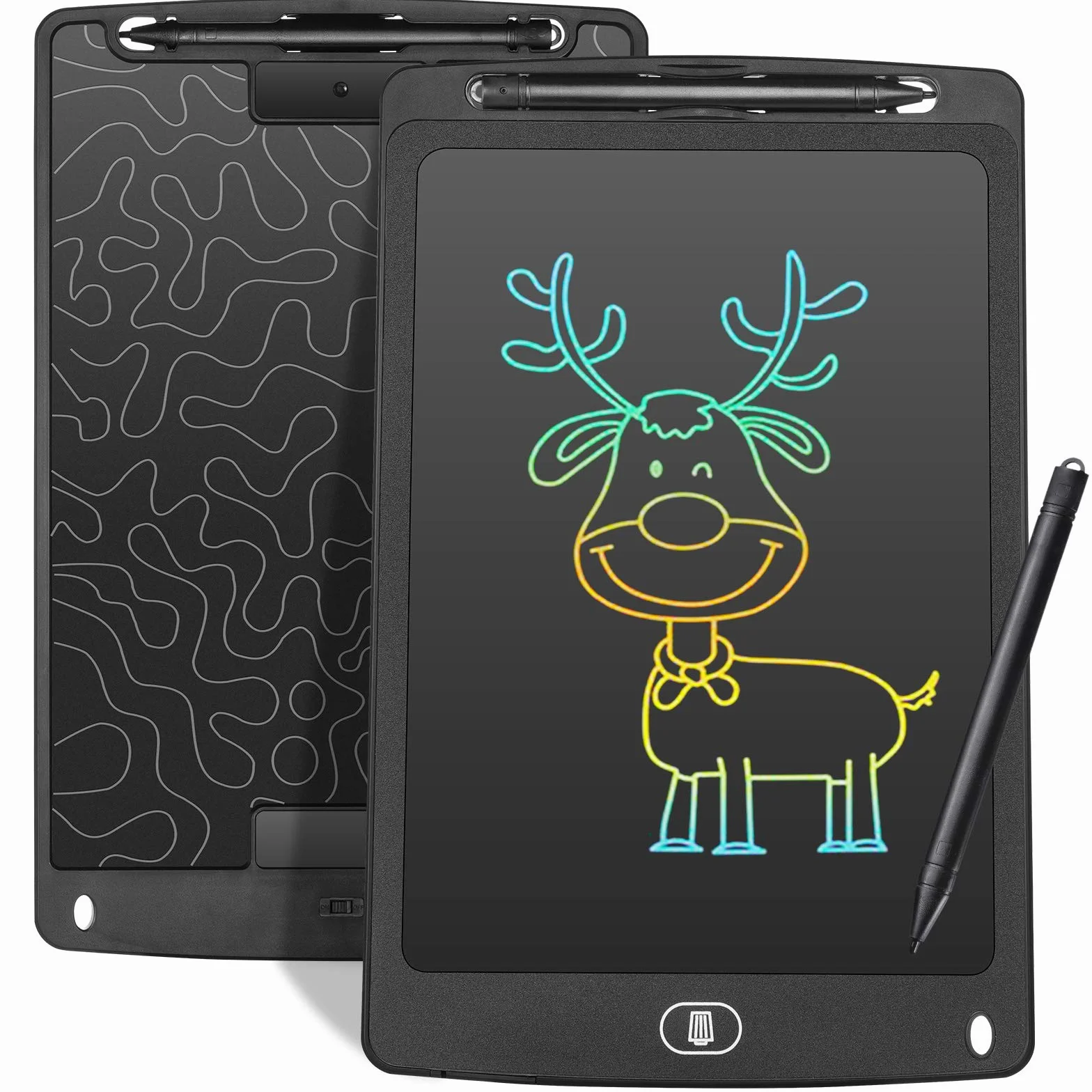 Czemo Tavoletta Grafica LCD 10 Pollici Colorato, Elettronico Portatile Disegno Pad Writing Tablet con Stilo, Nero