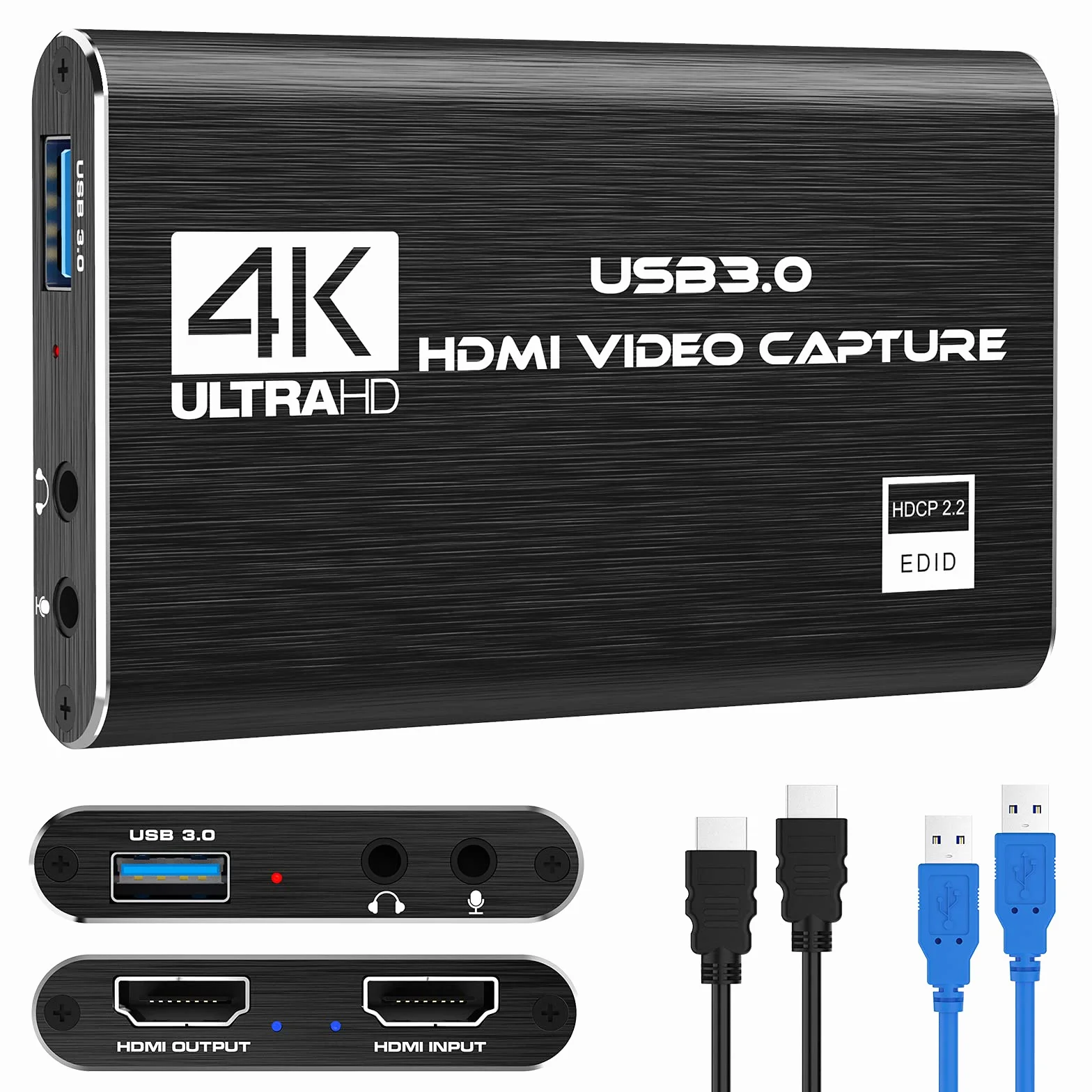 Rybozen Game Capture Card USB 3.0 Video Card HD 1080P HDMI registrazione video con trasmissioni live registratore dispositivo streaming per Windows Linux OS X System