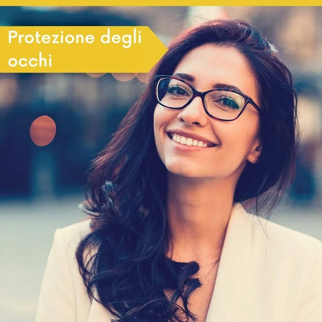 Luteina 50 mg con zeaxantina, beta carotene, vitamina A B2, piperina 180 capsule protezione occhi luce blu senza glutine