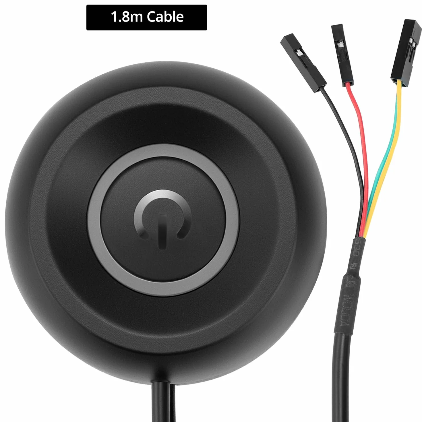 QWORK Interruttore di alimentazione PC esterno con display LED, cavo 1.8 m, nero