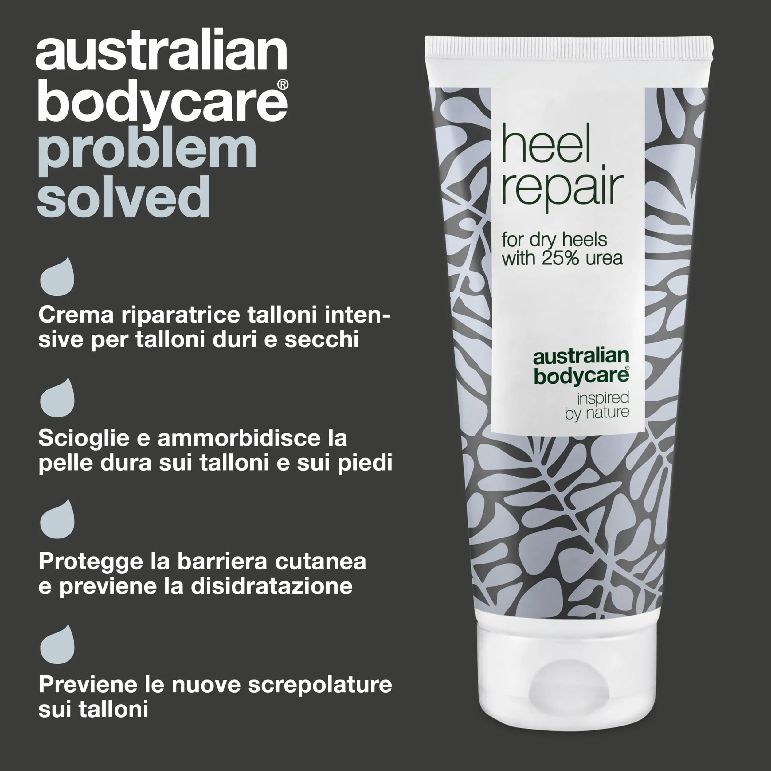 Australian Bodycare Heel Repair Crema Piedi 100 ml 25% Urea Tea Tree Oil
