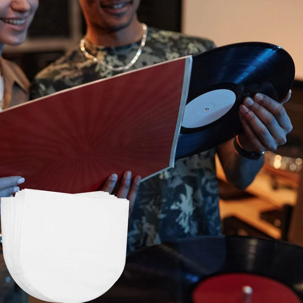 Buste per Dischi in Vinile, Custodie per Dischi in Vinile, Buste Interne per Dischi in Vinile, Buste per Vinili, Custodie Protettive in Vinile, Copertine Dischi Vinile Semi,12 Pollici, 50 Pezzi