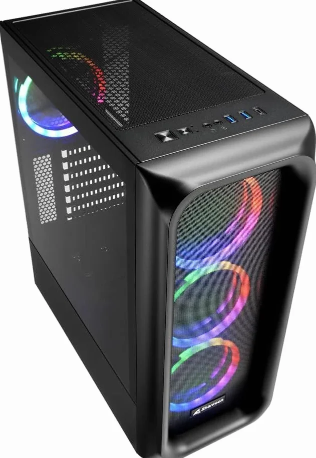 EMCA4 Computer Gaming PC Assemblato Ryzen 5 5600 - RTX 4060 8GB - M.2 1TB nvme - Ram 16GB DDR4 3200Mhz - ARGB - Windows 11