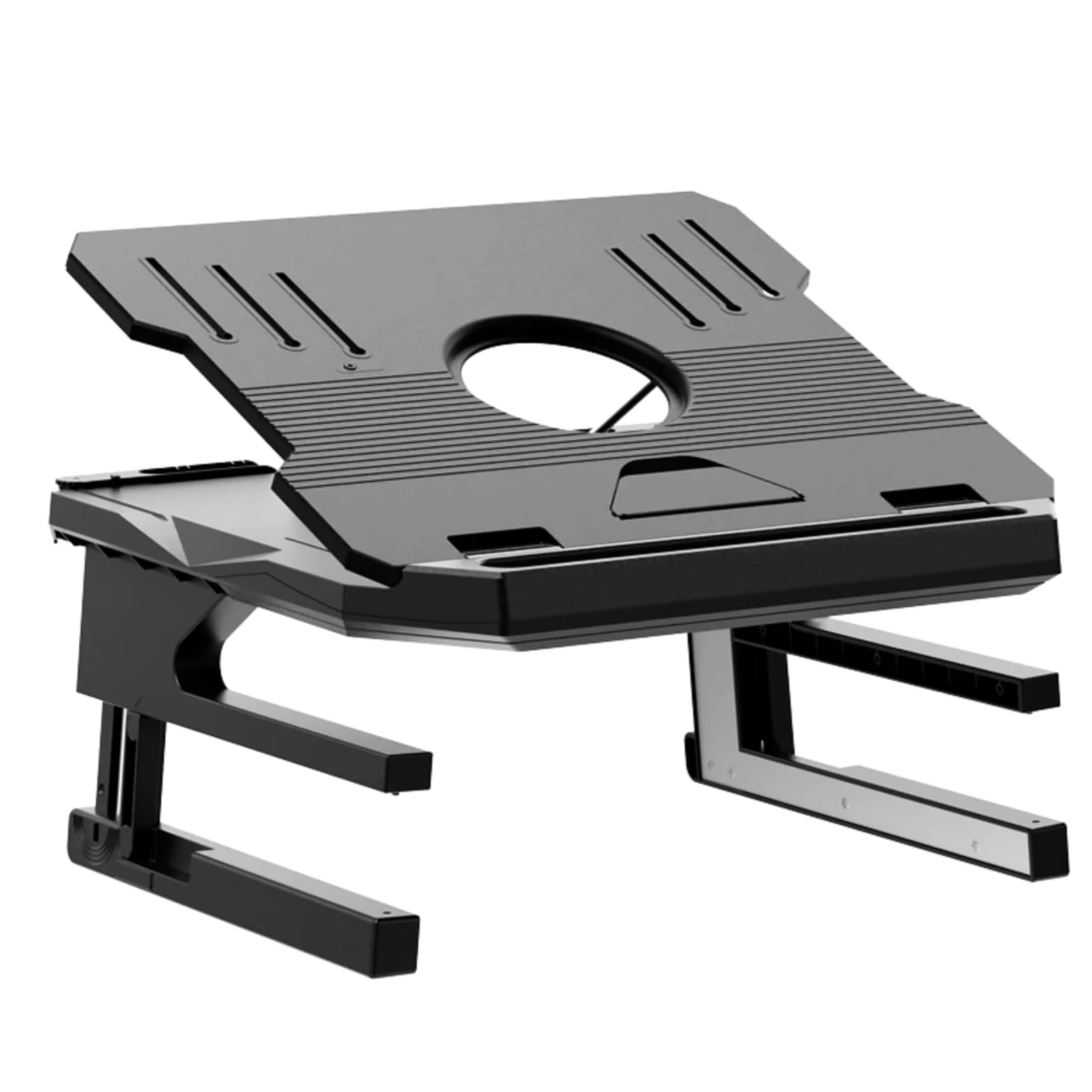 Supporto Laptop Riser Ergonomico Base Portatile Piattaforma Computer Sostegno Notebook in Lega di Alluminio con Bordo Rialzato Antiscivolo E Design