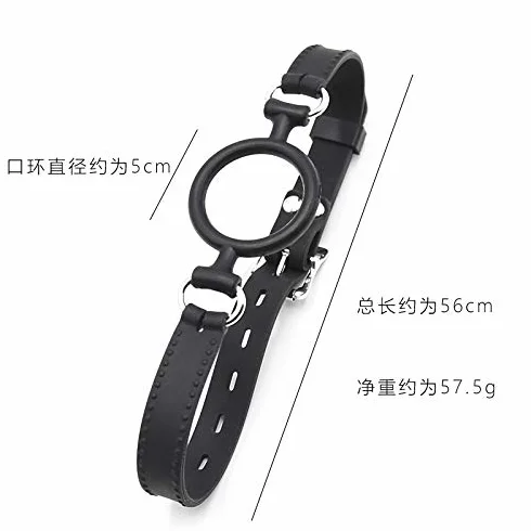 Bondage in Silicone Nero Gioca a Palla con la Bocca Giocattolo per Bondage con Fibbia a giogo