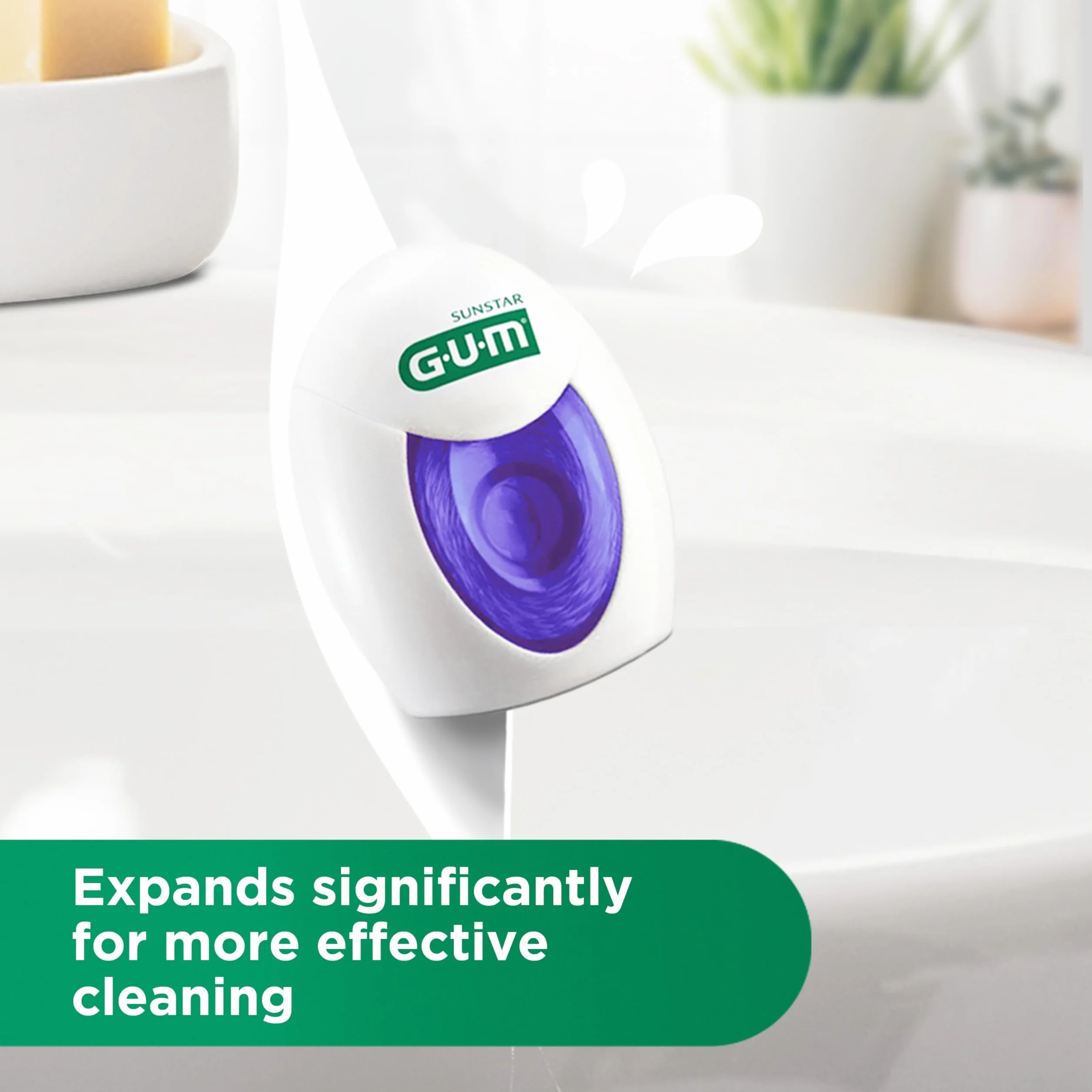 GUM Expanding Floss Interdentale 4x30m per Denti Sensibili