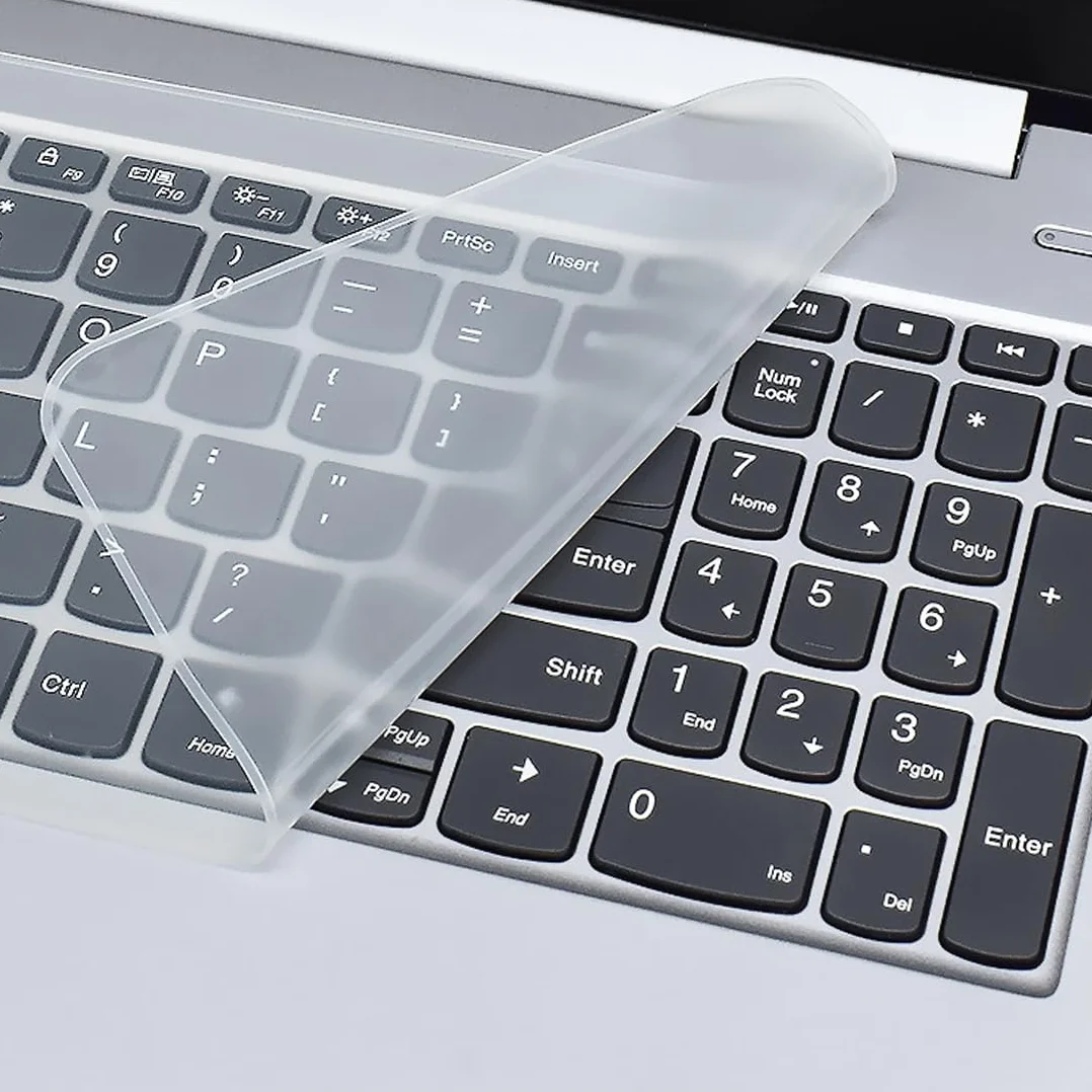 4 Pezzi Copritastiera Ultrasottile Screen Protezione Tastiera Fodera, Trasparente Pellicola Protettiva Compatible Cover in Silicone Pellicola Universale Compatible con Laptop, Netbook,15-17"