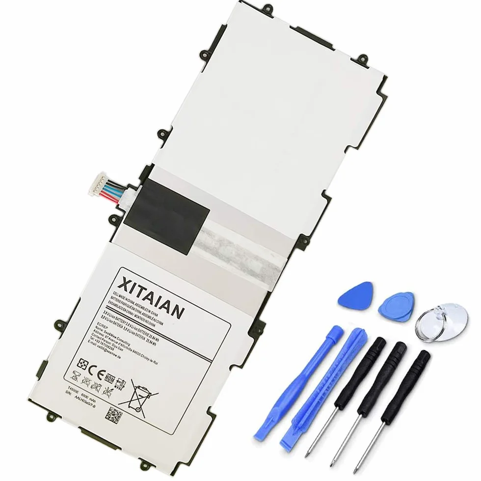 XITAIAN T4500E T4500C Batteria di Ricambio per Samsung Galaxy Tab 3 10.1 GT-P5200 (3G & WiFi) GT-P5210 (WiFi) GT-P5220 (LTE, 3G & WiFi) GT-P5213 P5210 P5200 P5220 P5213 3.8V 6800mAh