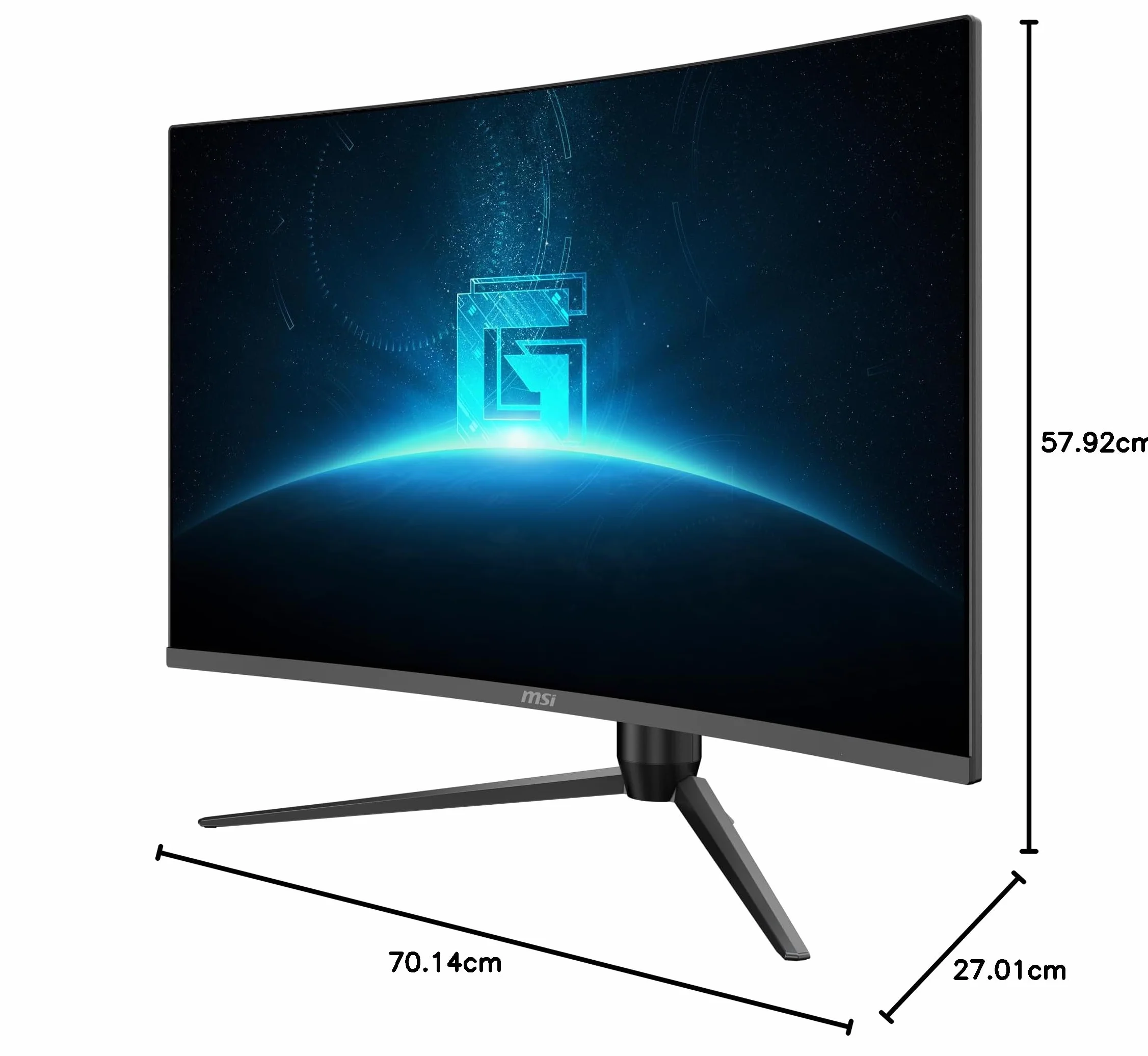 MSI G32CQ5P Monitor Gaming curvo WQHD 31,5" (80 cm) - Pannello VA 1500R (2560 x 1440), 170Hz / 1ms, Adaptive Sync, supporto regolabile a 3 vie - DP 1.2a, HDMI 2.0b CEC