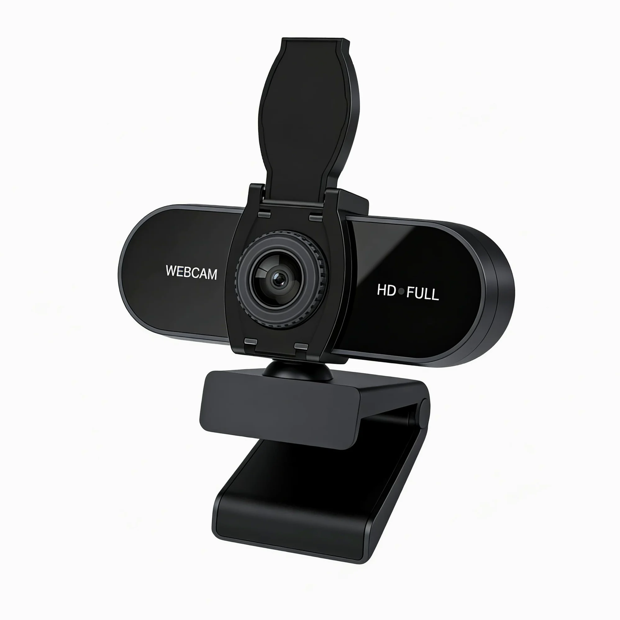 Webcam HD 1080P con microfono, cancellazione del rumore, copertura della privacy, obiettivo grandangolare, correzione automatica della luce, webcam USB Plug & Play per laptop, desktop, PC