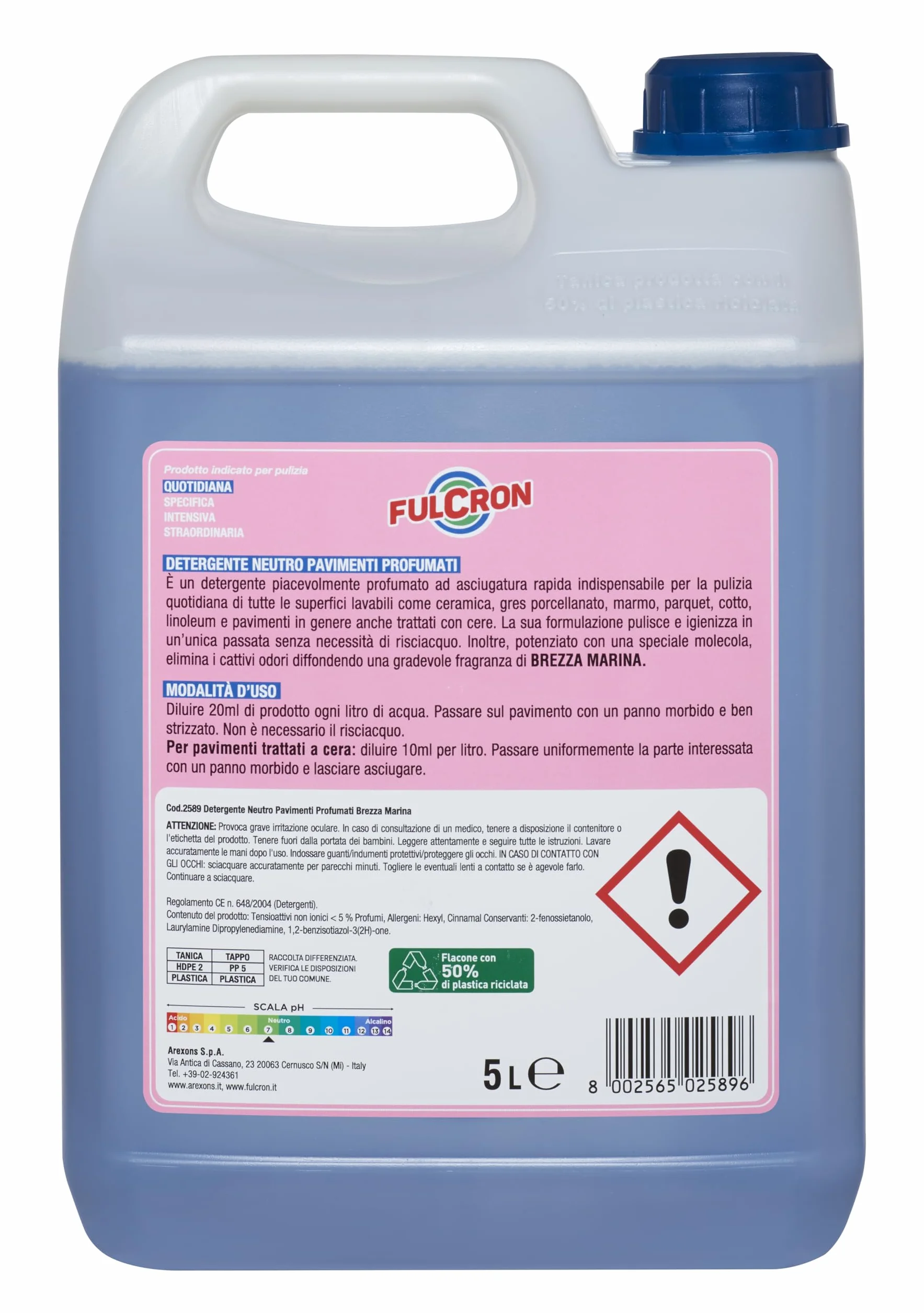FULCRON Detergente Neutro Pavimenti Profumati 5L