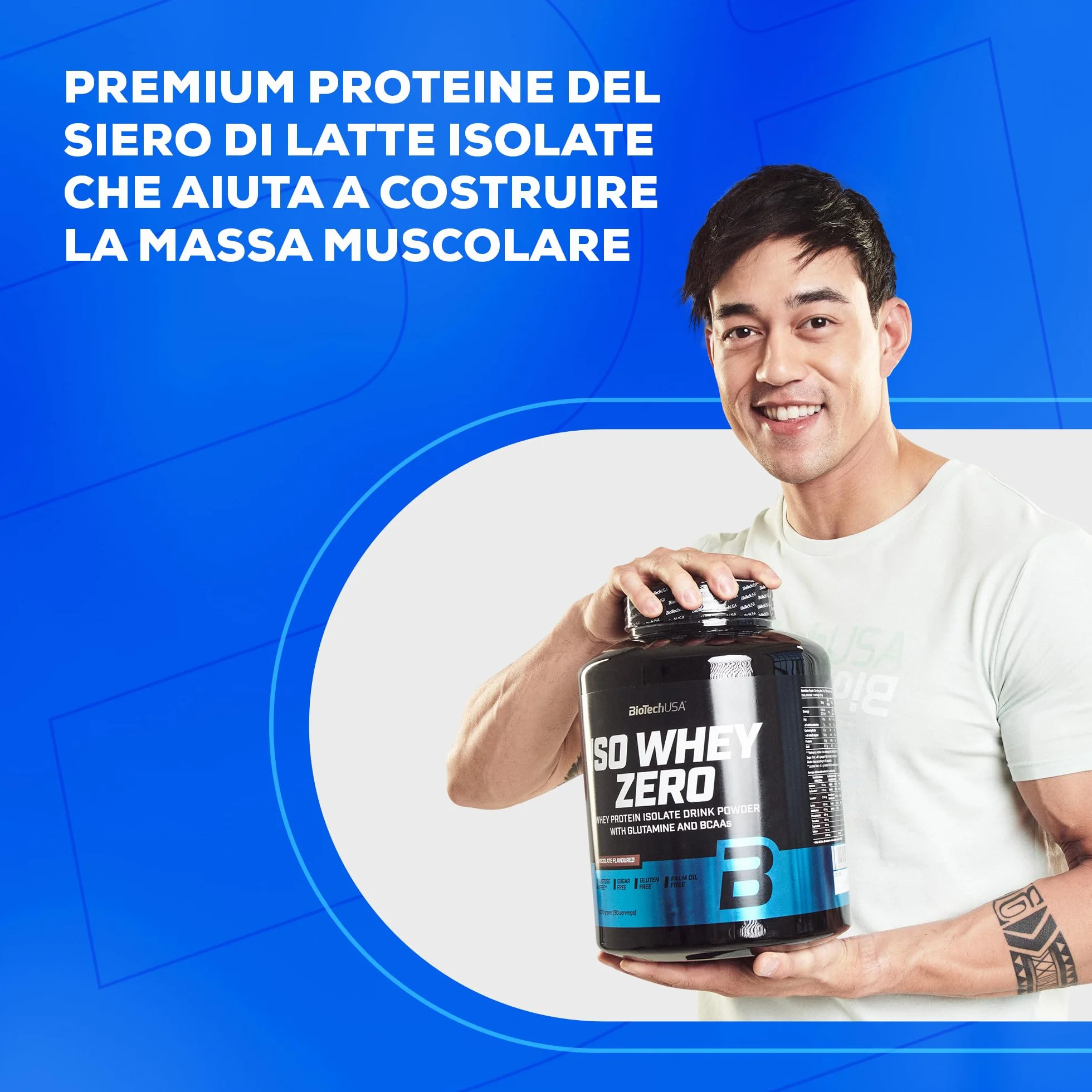 BioTechUSA Iso Whey Zero Premium Whey Protein Isolate Grass-Fed Sugar-Free Gluten-Free 908 g Cioccolato