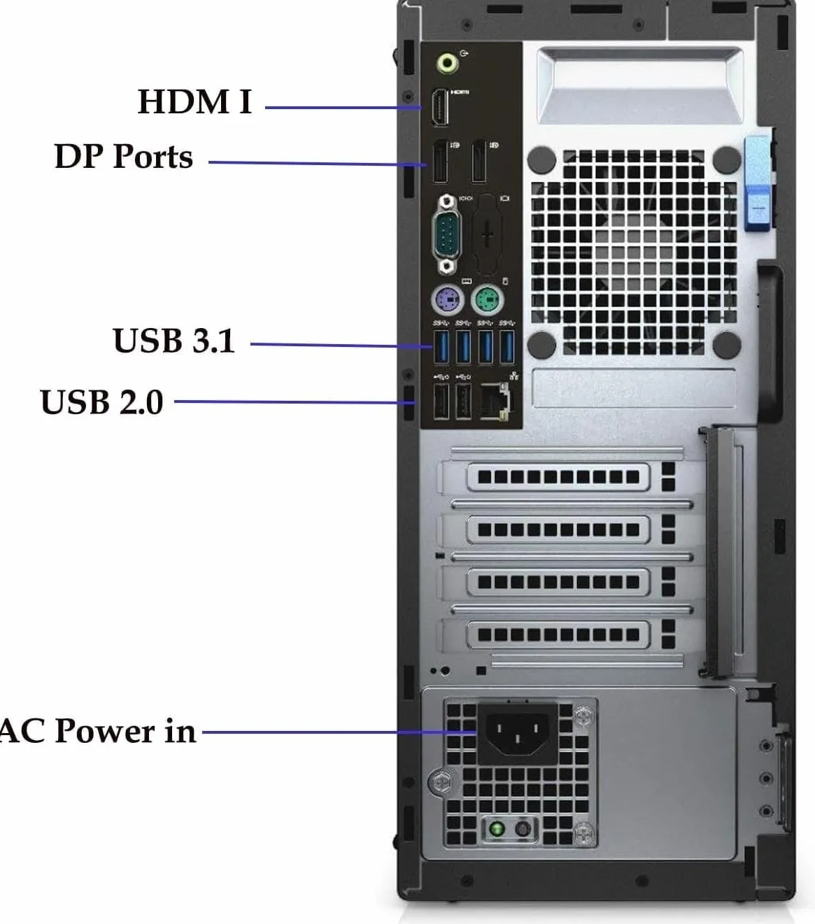 Dell Optiplex 5050 TWR Desktop PC Intel Core i7-6700 16GB DDR4 1TB SSD Windows 11 Pro Office 2021 HDMI DisplayPort