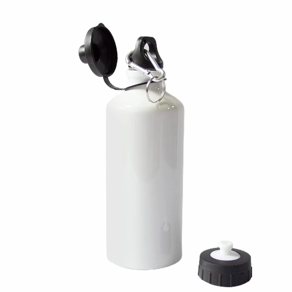 MR.R Sublimazione Vuoti Bianco Sport Bottiglia di Alluminio Portatile Due Cime Bottiglia 600 ml per la Stampa di Trasferimento di Calore