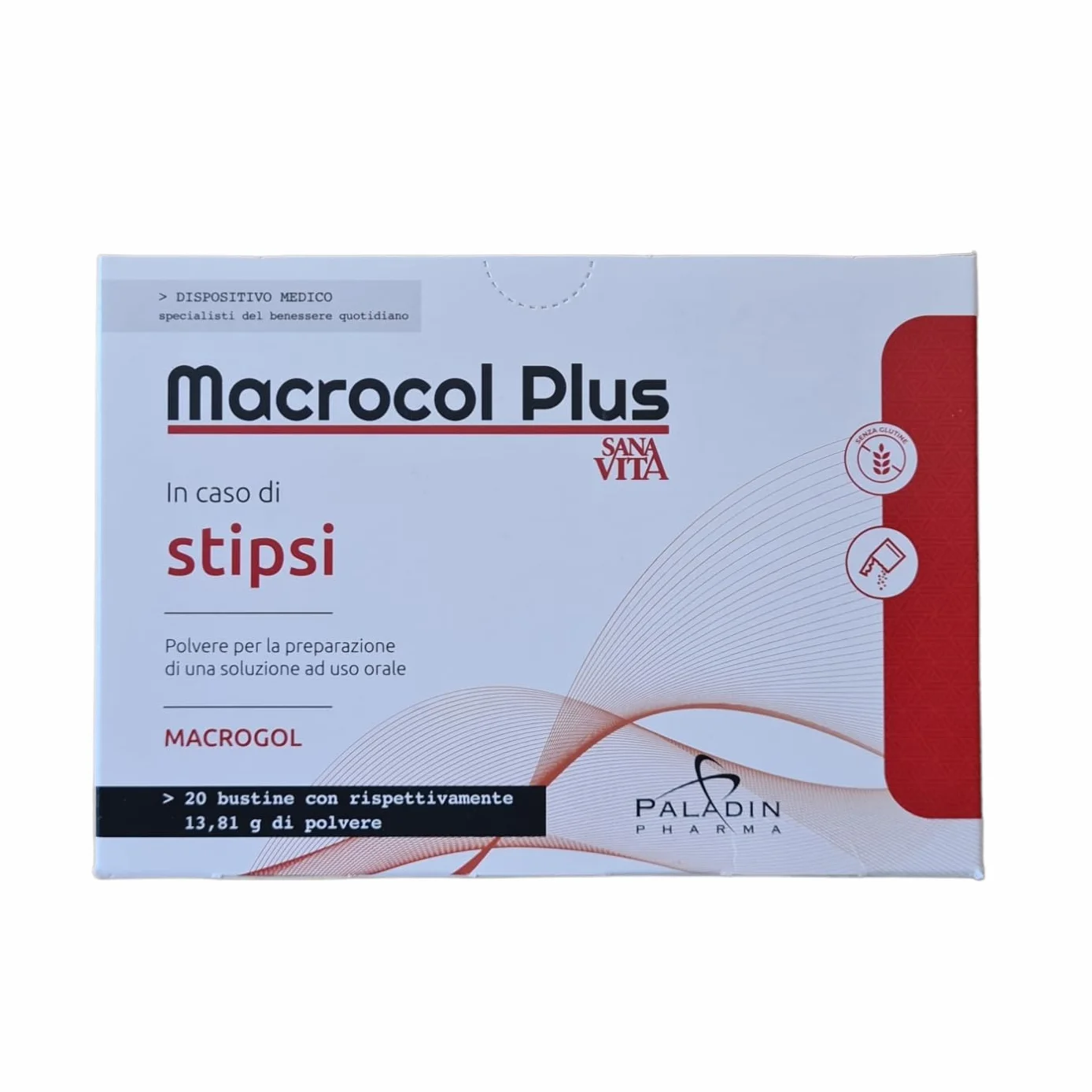 Paladin Pharma Sanavita Macrocol Lassativo Osmotico 13.81 g 20 Bustine