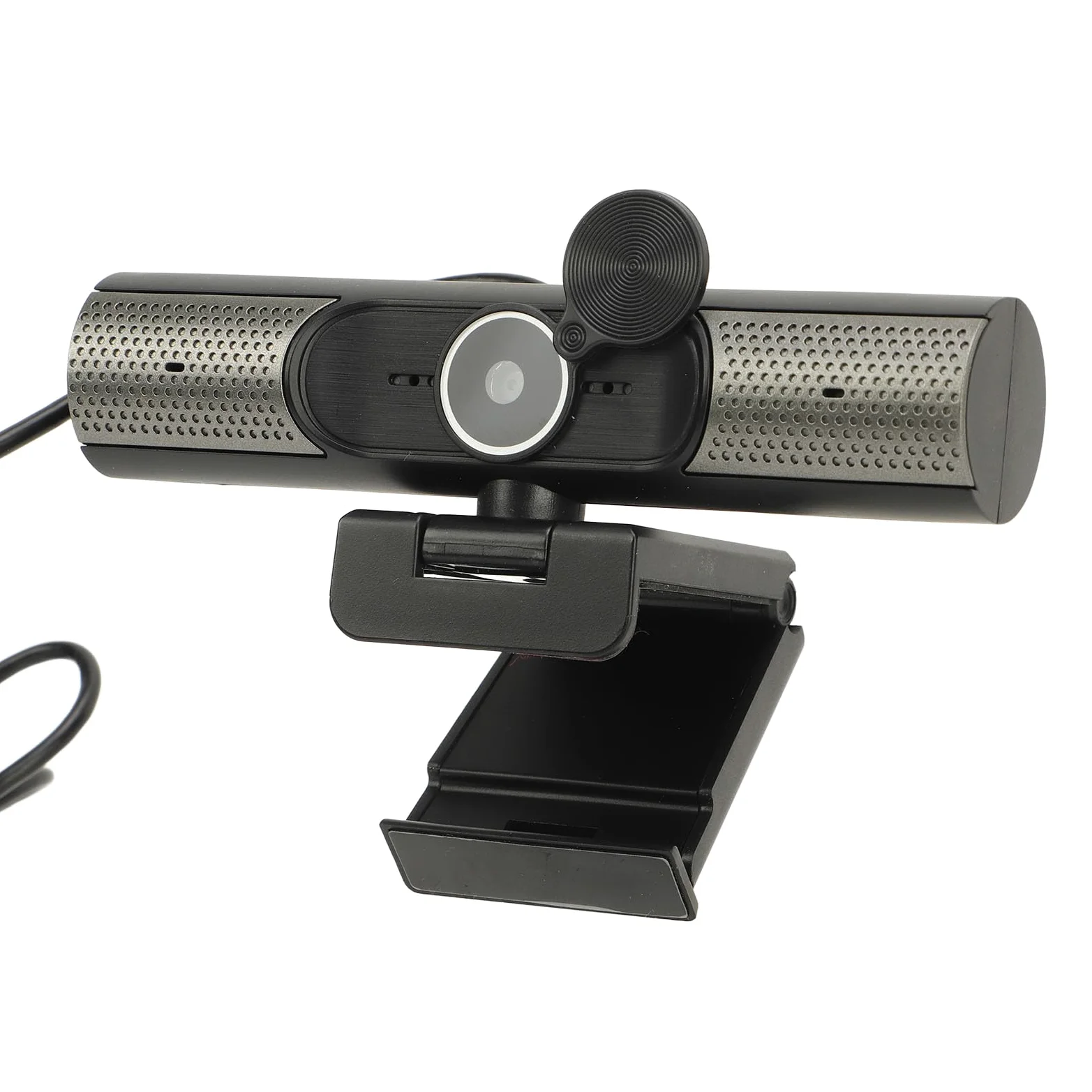 Webcam con Microfono, Webcam per Computer USB FHD 2K 30FPS, Videocamera con Messa a Fuoco Automatica e Copriobiettivo per Videoconferenze, Streaming Live