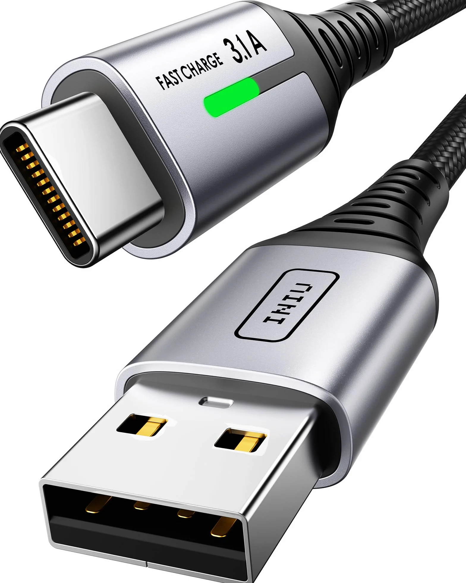 INIU Cavo USB Type-C 2m 3,1A QC 3.0 Nylon Intrecciato per iPhone 17 16 Pro Max Samsung S25 24 Ultra Xiaomi iPad