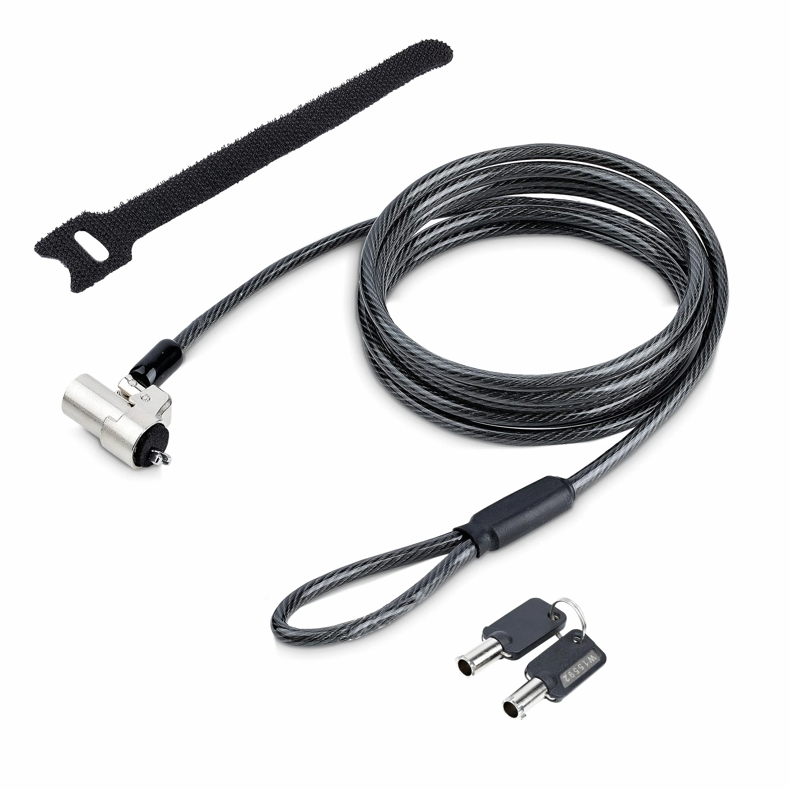 StarTech.com Cavo di sicurezza per notebook da 2m compatibile con Noble Wedge®, Blocco con serratura a chiave per laptop, Cavo antifurto con chiavi, in acciaio resistente ai tagli (NBLWK-LAPTOP-LOCK)