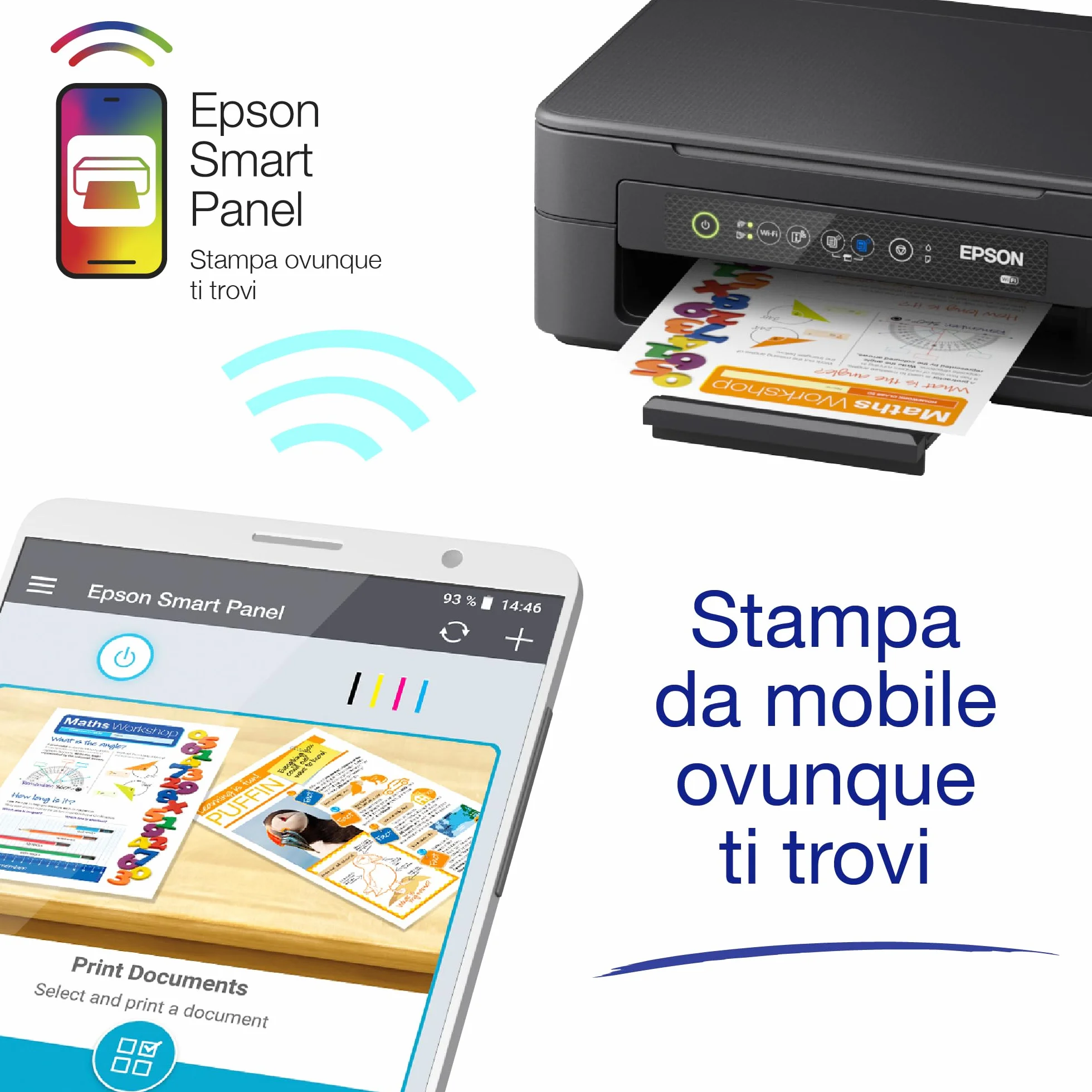 Epson Expression Home XP-2200 Stampante Multifunzione A4 getto d'inchiostro Wi-Fi Direct Stampa Fronte Retro