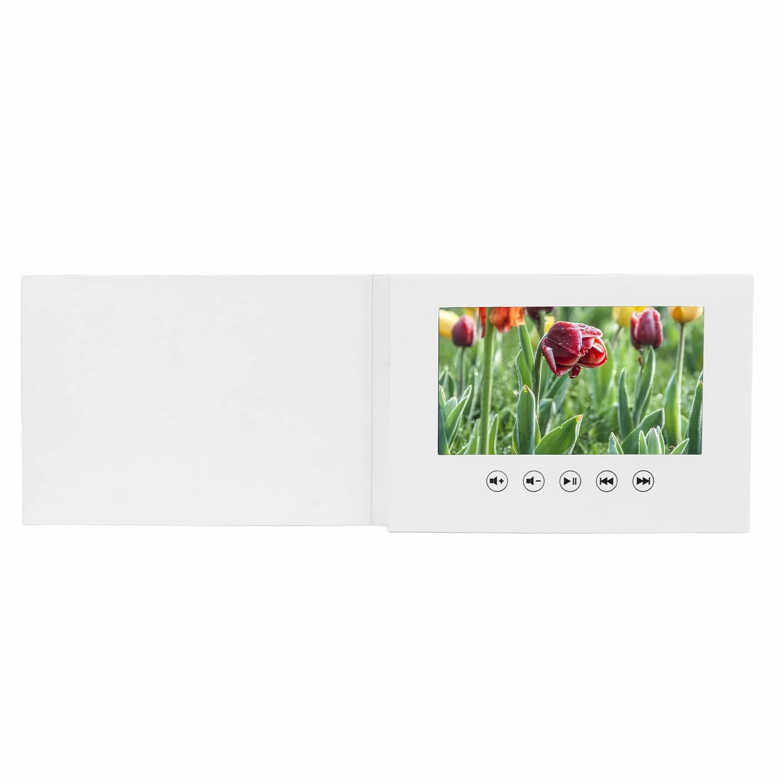 Biglietto D'auguri Video, Brochure Video Elettronica con Schermo LCD, Biglietto D'auguri Digitale, per Regalo di Compleanno Festa del papà Festa della Mamma Anniversario di Natale (7 pollici 1500 mAh)