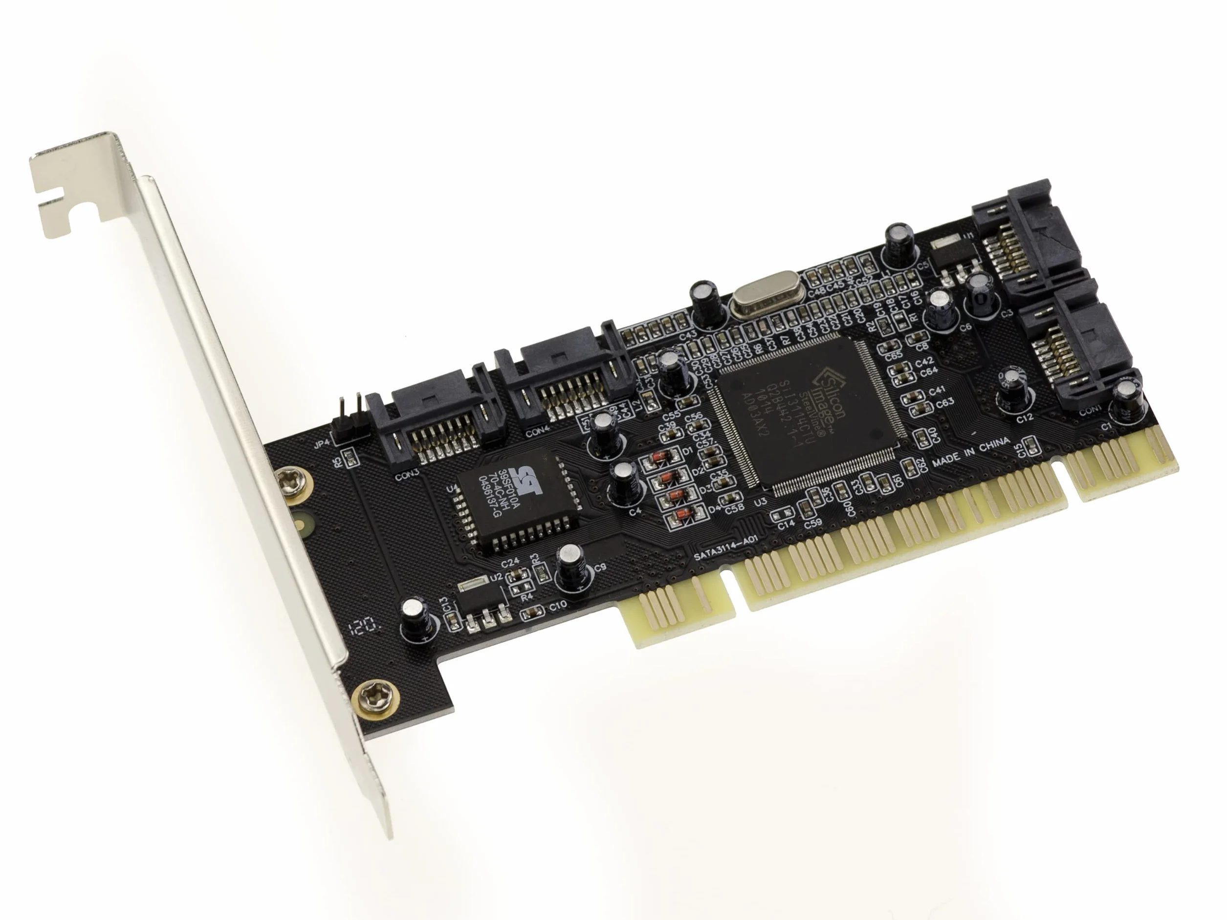 KALEA-INFORMATIQUE Scheda controller PCI 4 SATA INDIPENDENTI o Raid 0 1 0+1 con chipset Silicon Image SIL3114 con supporti High Profile e Low Profile