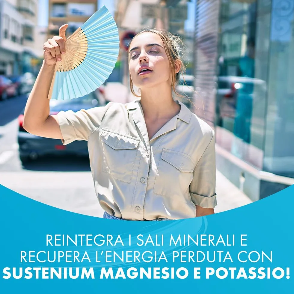 Sustenium Magnesio e Potassio Integratore Sali Minerali Vitamina C Bipack 56 Bustine Autosolubili