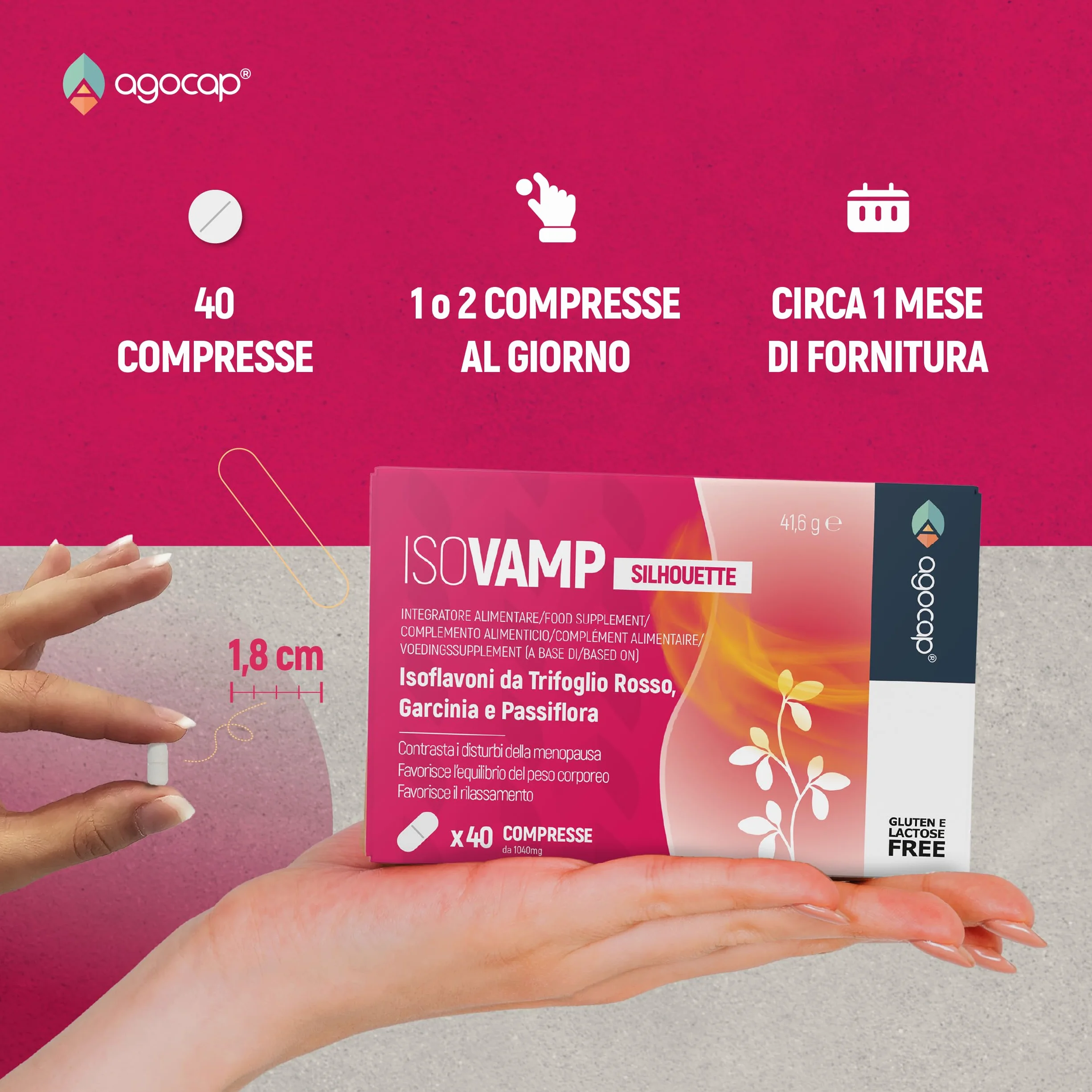 Agocap Isovamp integratore menopausa Trifoglio Rosso Cimicifuga vampate calore sbalzi umore