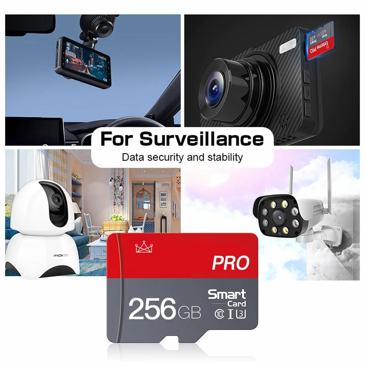 Micro Memory Card 256 GB Micro SD Card 256 GB con adattatore Classe 10 High Speed Mini SD Card per smartphone/Camera/Tablet Confezione da 2