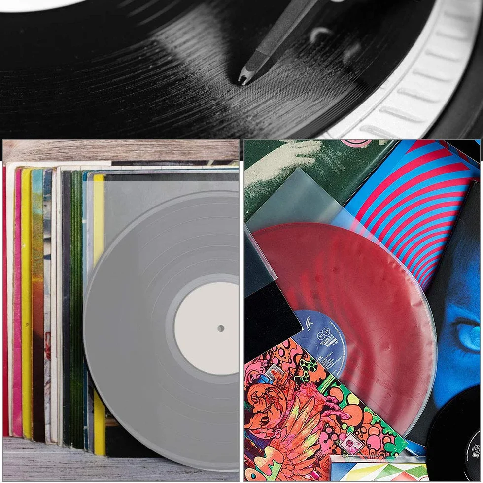 100 Pz Buste per Vinile, 12" Buste per Dischi in Vinile Buste Interne in Vinile Busta Busta Transparenti Vinili lp Busta Antistatiche per Dischi in Vinili Custodie per Dischi in Vinil