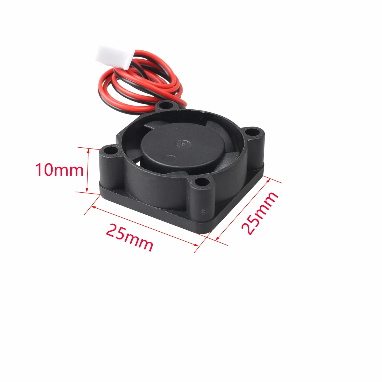 4 Mini ventola di raffreddamento senza spazzole silenziosa per stampante 3D 25x25x10mm 2510 DC 24V Cuscinetto Idraulico Con Terminale 2 Pin per Laptop Scheda Grafica PC CPU Custodie per computer