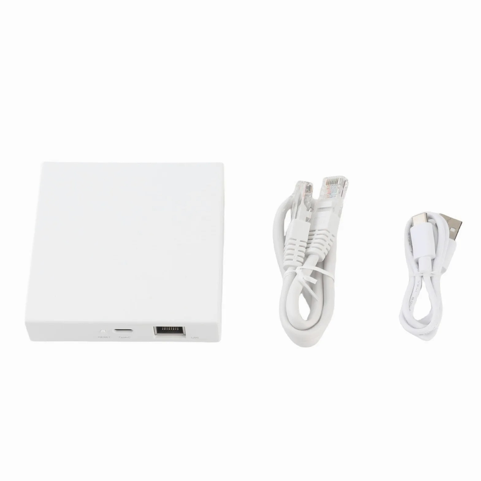 Gateway cablato intelligente per hub domestico intelligente Tuya Zigbee con supporto filettatura Matter Alimentatore USB 5V 1A per automazione domestica intelligente ABS 90x90x22mm