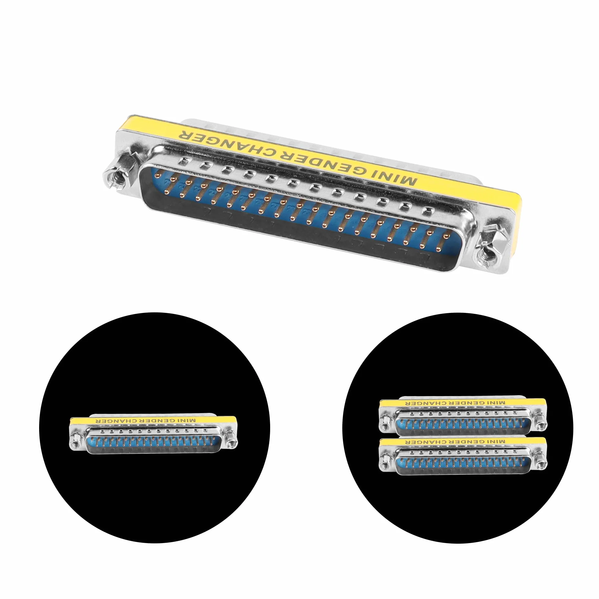 MEIRIYFA DB37 37 Pin Gender Changer D-SUB 37Pin Maschio a Maschio Accoppiatore Cavo Seriale Cambio di Genere VGA Adattatore Connettore-2PCS (Maschio)