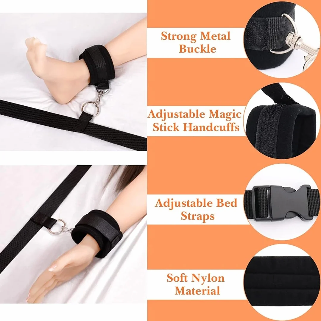 BDSM Corda Dritta in Nylon Nero