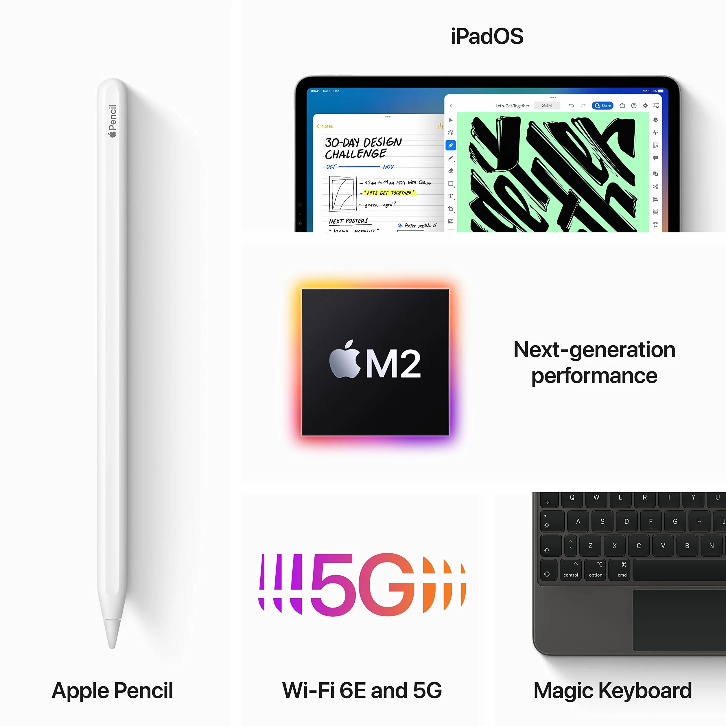 Apple iPad Pro 11" 2022 Wi-Fi + Cellular 128GB Argento 4ª generazione Ricondizionato