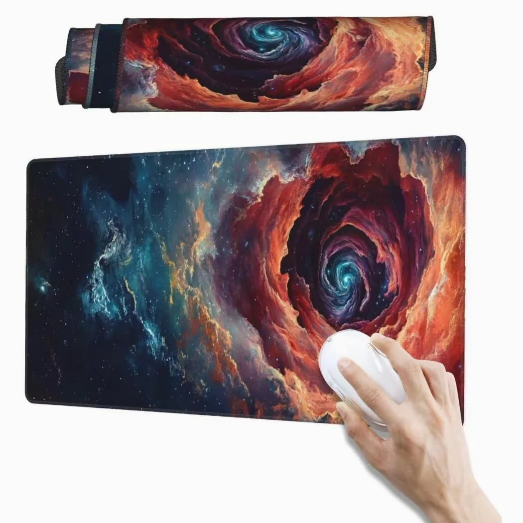 Tappetino Mouse Cosmico Tappetino Mouse XXL 1600 x 800 mm,Notte Stellata Tappetino Scrivania con Base In Gomma Antiscivolo,Tappetino Mouse Gaming Maggiore Precisione e Velocità,Mousepad Gaming qw620