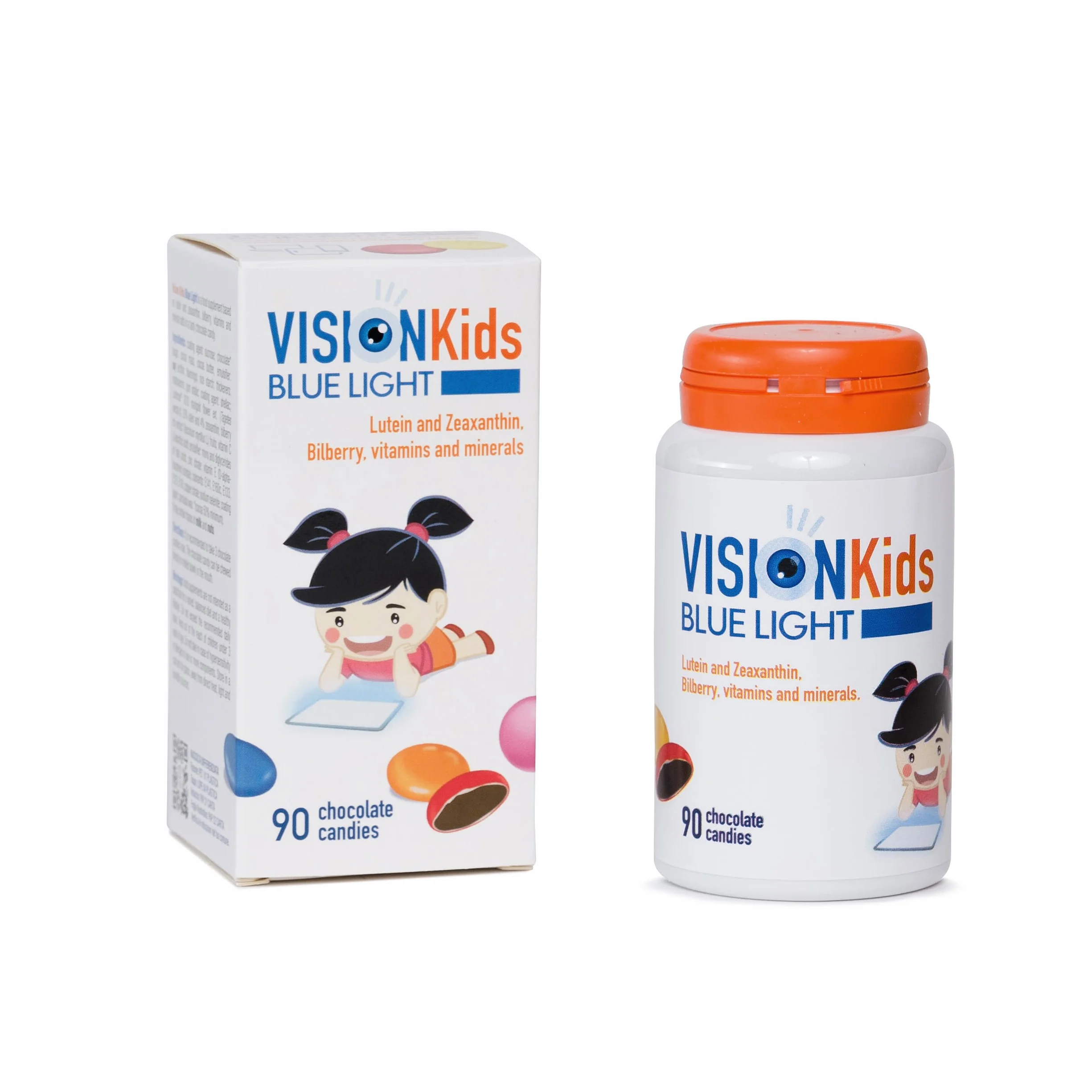 Integratore Occhi Luteina Zeaxantina Bambini 3+ Anni 90 Confetti Vision Kids BLUE LIGHT Protezione Retina Luce Blu