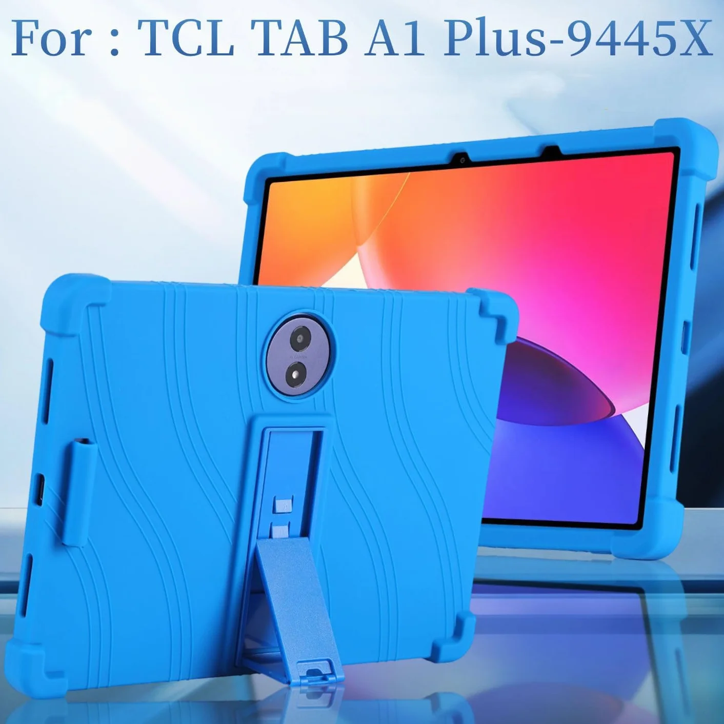 Compatibile Per TCL TAB A1 Plus 12.2 inch 9445X Tablet Custodia protettiva in Silicone Cover con Funzione di Supporto Custodia protettiva con copertura totale contro le cadute (Rosa)