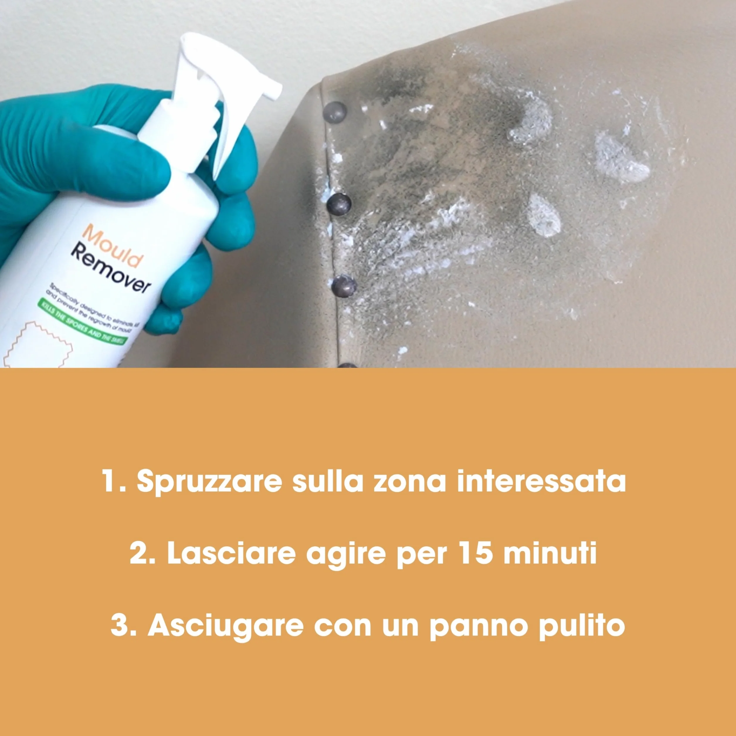 Mobili Clinica Spray Antimuffa 500 ml - Uccide muffa e spore, rimuove macchie testarde