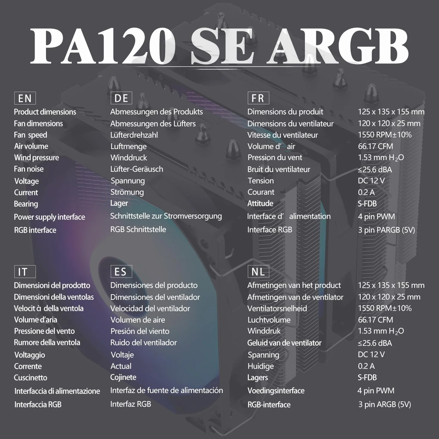 TR-Thermalright Peerless Assassin 120 SE ARGB Dissipatore ad aria per CPU, Doppia torre e ventola con 6 Heat pipe, Ventola PWM da 120mm TL-C12C-S a 1550RPM, per AM5/AM4, Intel LGA1851/1700/115X/1200