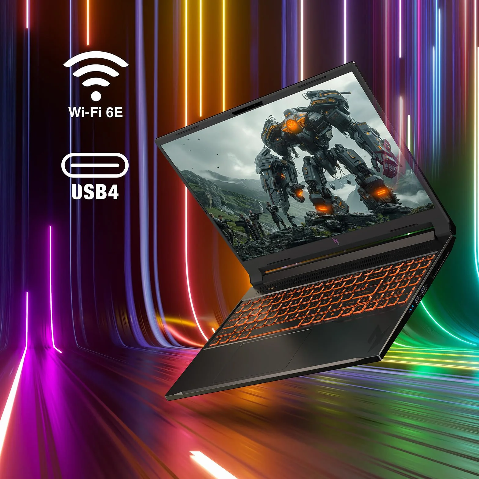 Acer Nitro V 16 AI ANV16-42-R0BK Notebook Gaming, NVIDIA GeForce RTX 5060 8 GB GDDR7, Processore AMD Ryzen™ 7 260, Ram 16 GB DDR5, 1024 GB SSD, Display 16" WUXGA IPS 180 Hz, Windows 11 Home