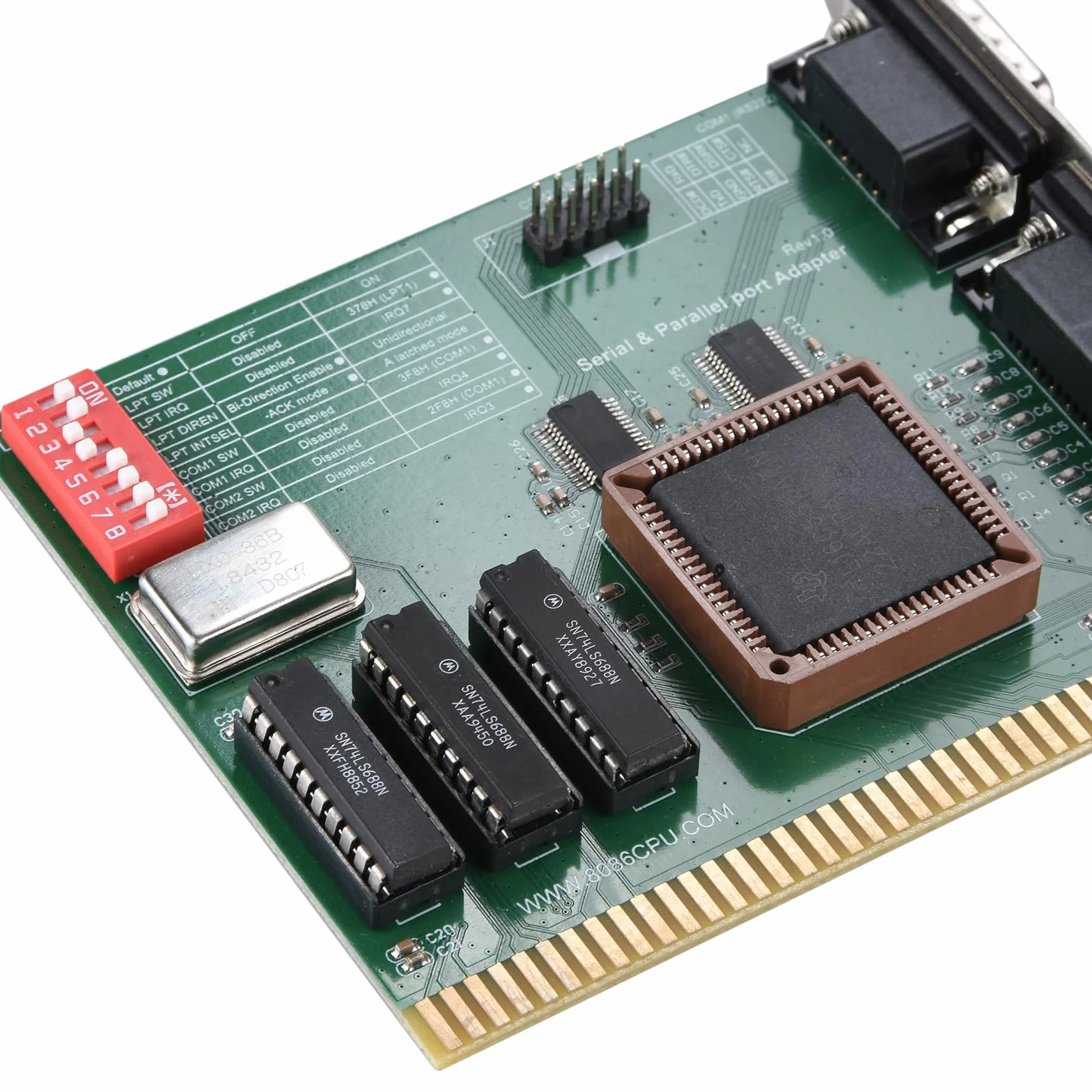 TECKEEN Scheda di espansione di ricambio 5 V, scheda seriale ISA RS232 e porta parallela