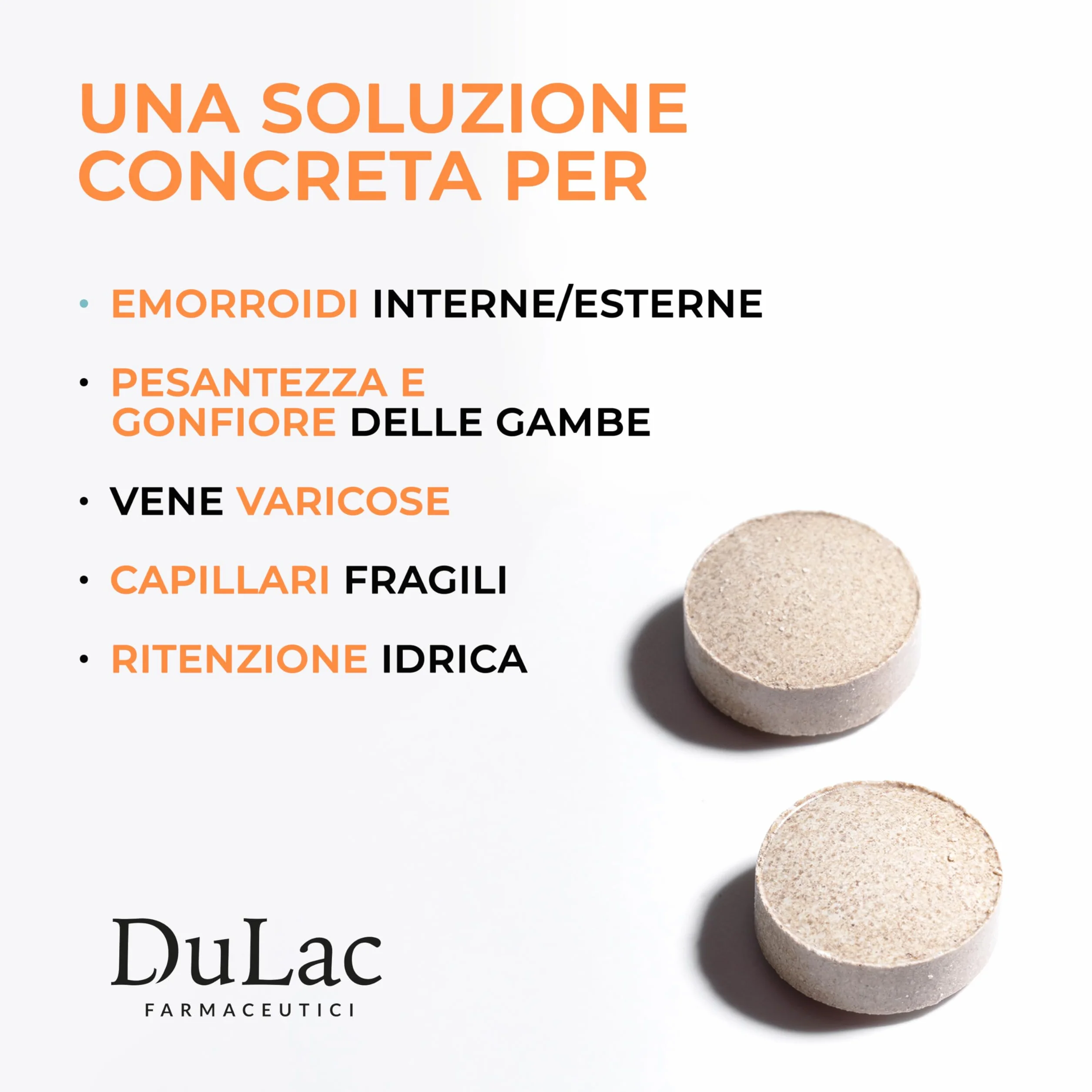 Dulac Dinaven 500 Integratore Alimentare Microcircolo Circolazione Gambe 60 Compresse Diosmina Esperidina Made in Italy