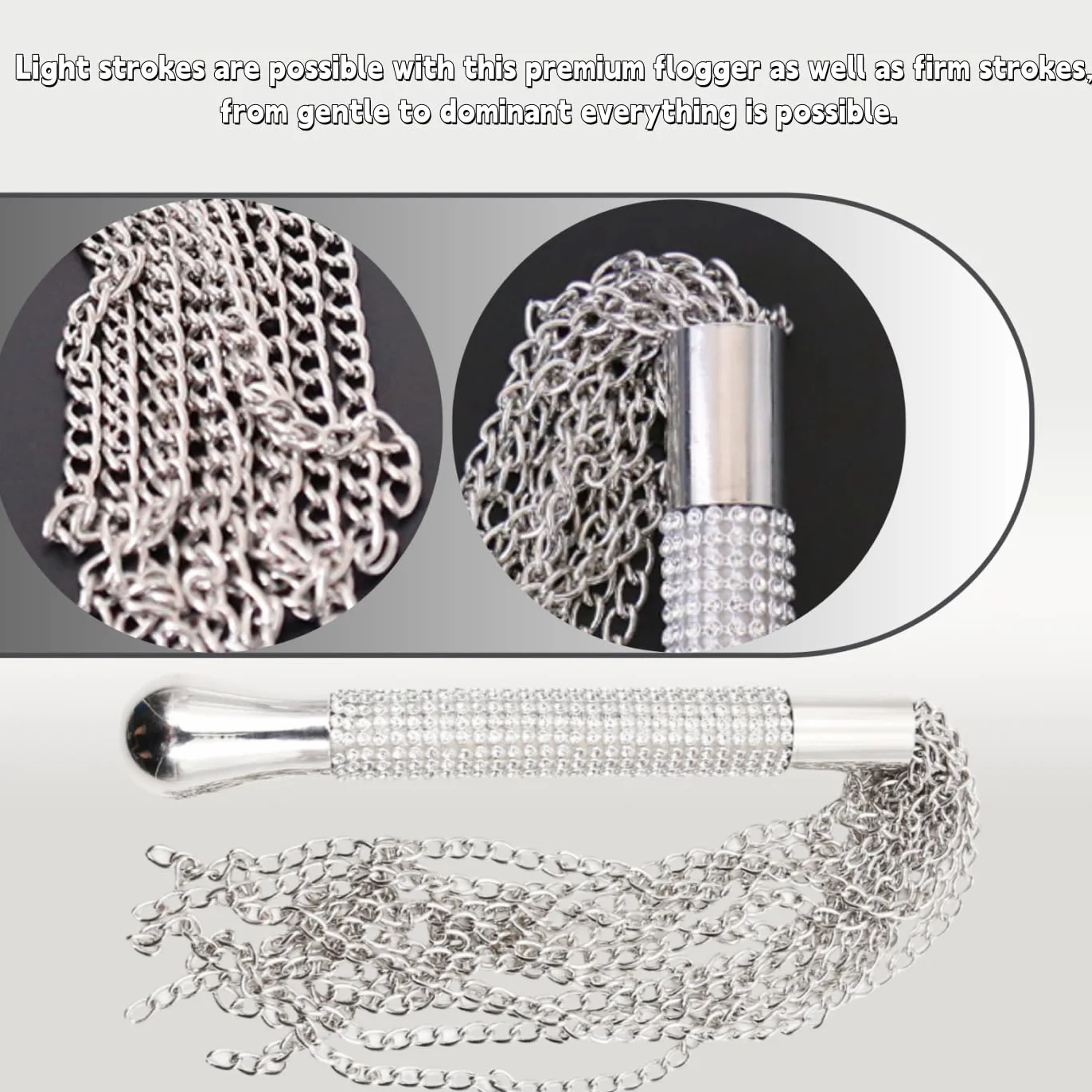 Frusta Erotica a Catena in Metallo, Whip Bondage per Coppie Giochi di Ruolo SM Sex Toys