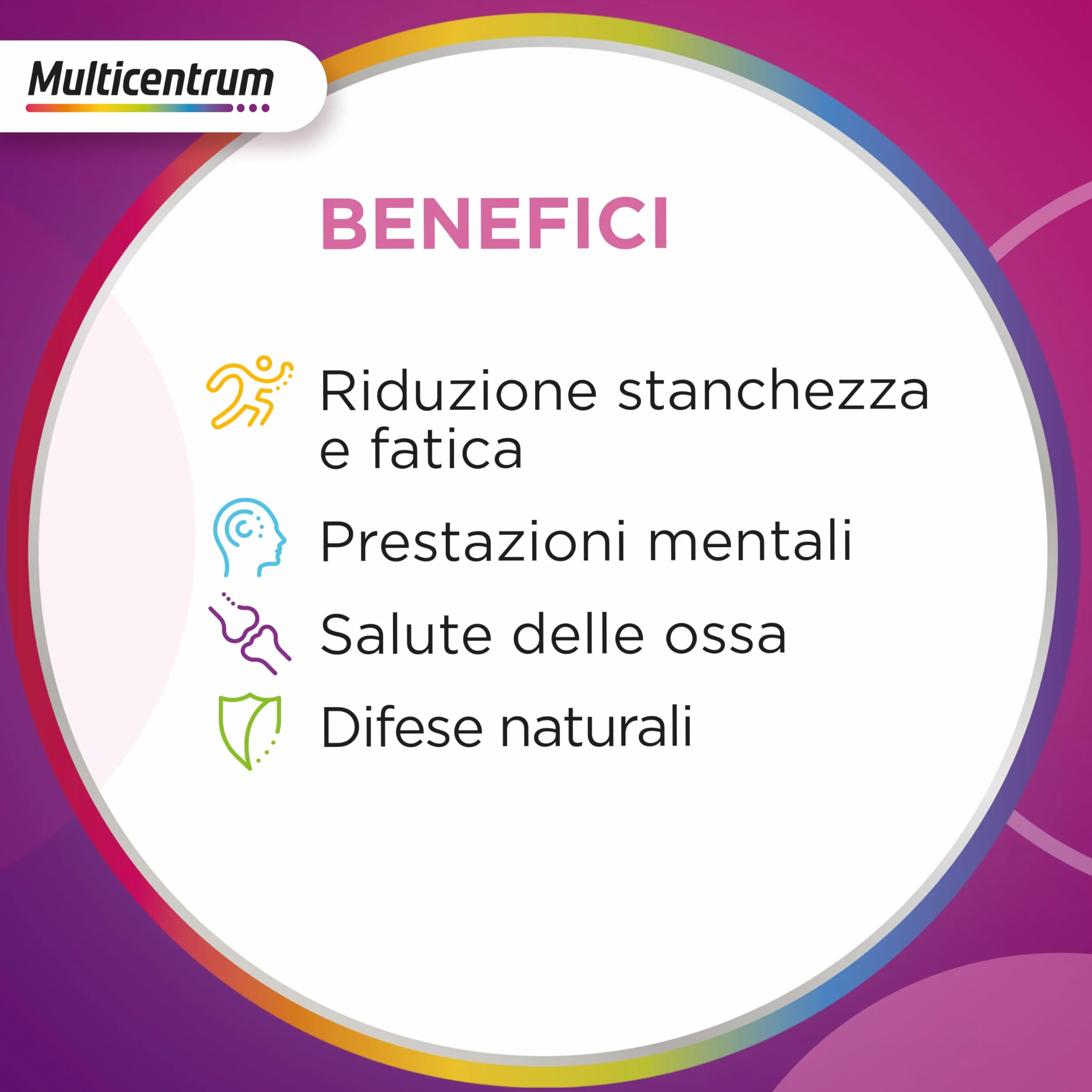 Multicentrum Donna Integratore Multivitaminico 30 Compresse, Vitamina D, K, Acido Folico, Calcio, Ferro