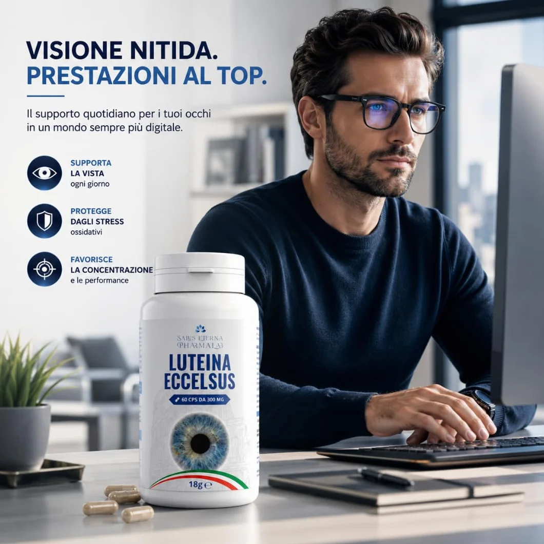 Salus Eterna Integratore Vista Luteina Zeaxantina 60 Capsule Ginkgo Vitamine Antiossidanti