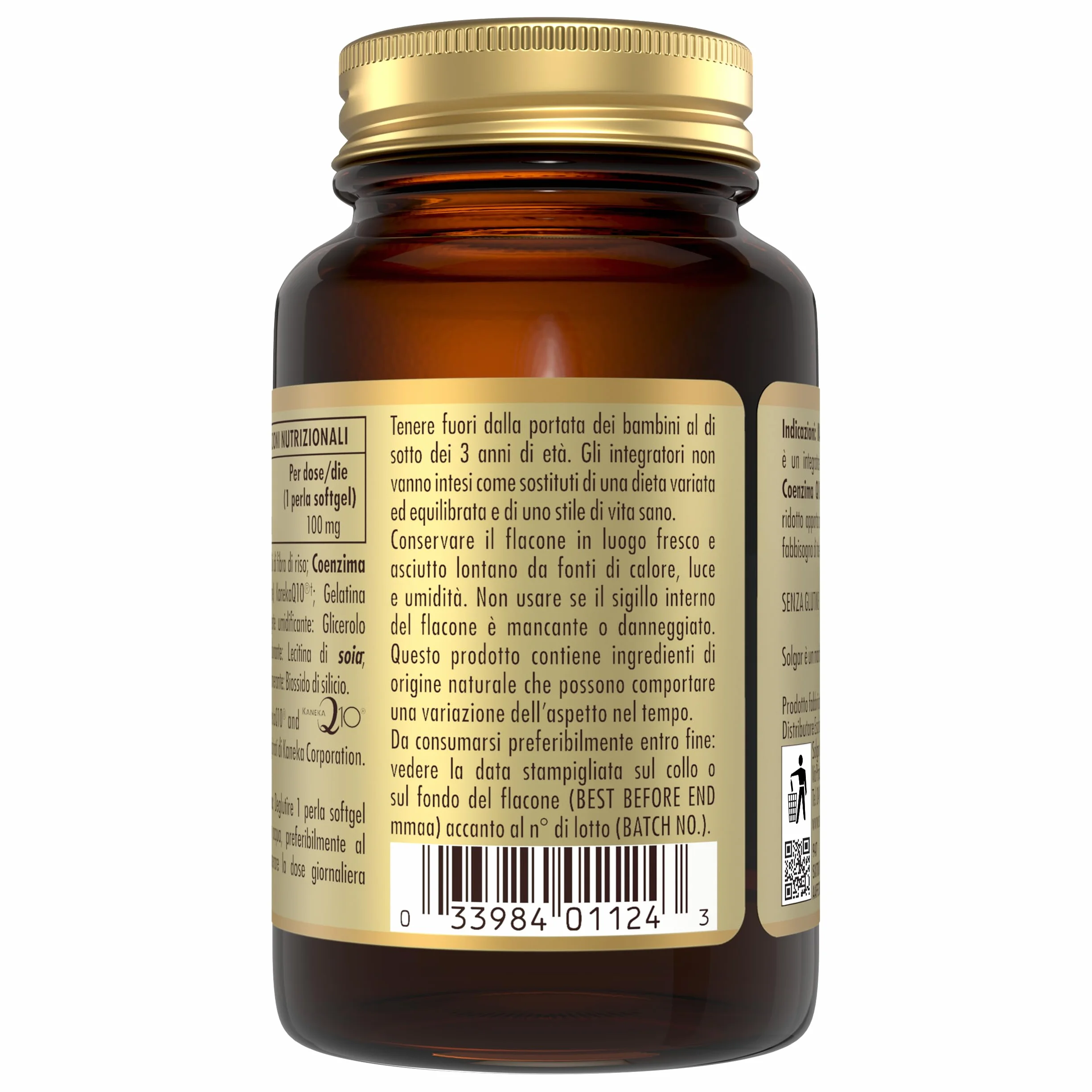 Solgar MAXI COENZIMA Q10 30 perle 100 mg KanekaQ10® funzione mitocondriale