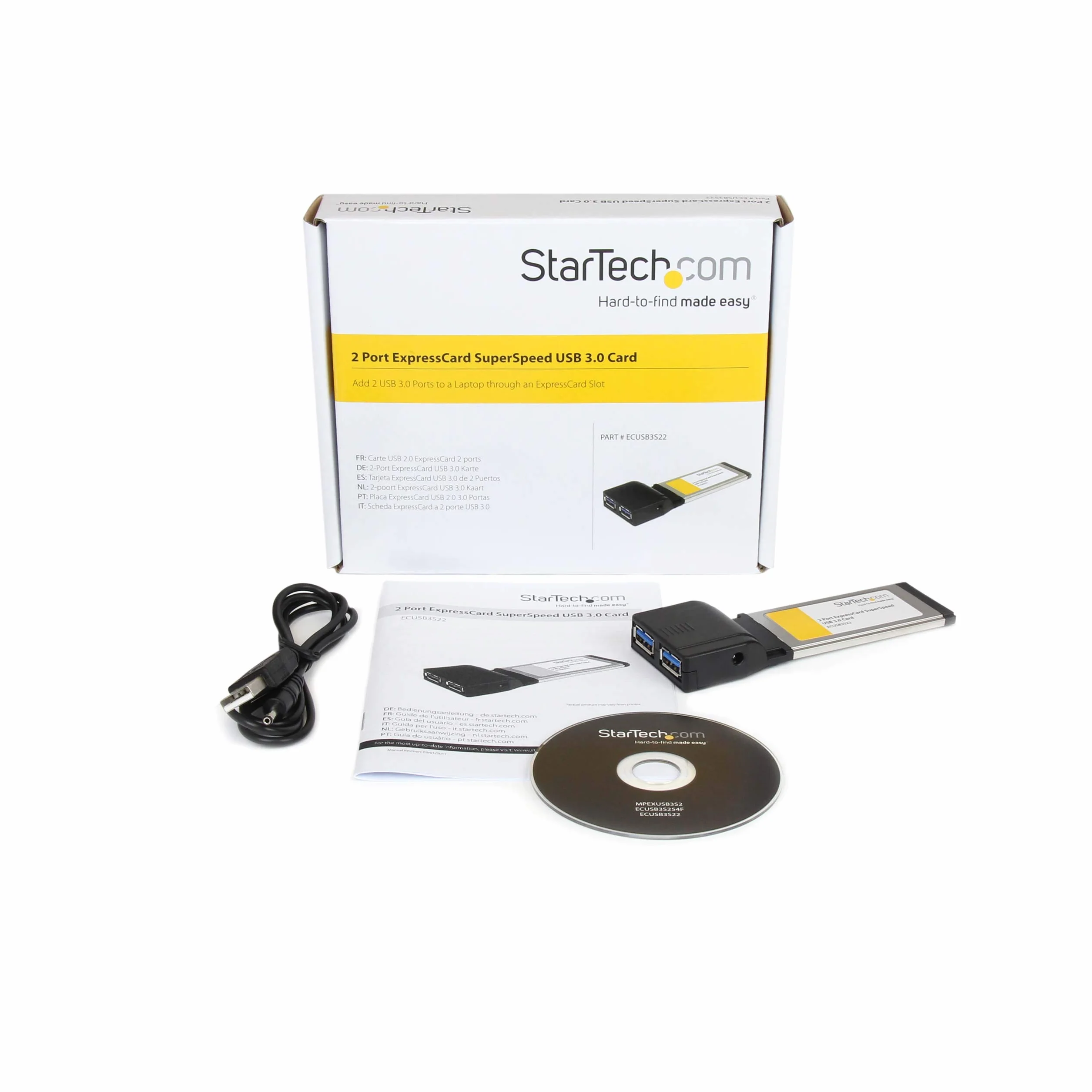 StarTech.Com 2 Port USB 3.0 ExpressCard mit UASP Unterstützung - USB-Adapter - ExpressCard - USB 3.0 x 2 - für P/N: USB3S2SAT3CB
